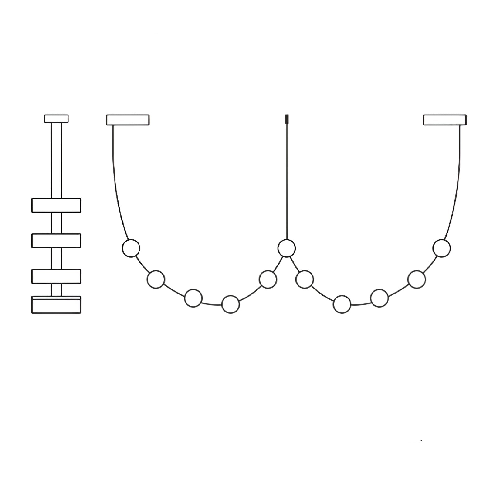 Flexura Suspension Métal Moderne Sur Rail