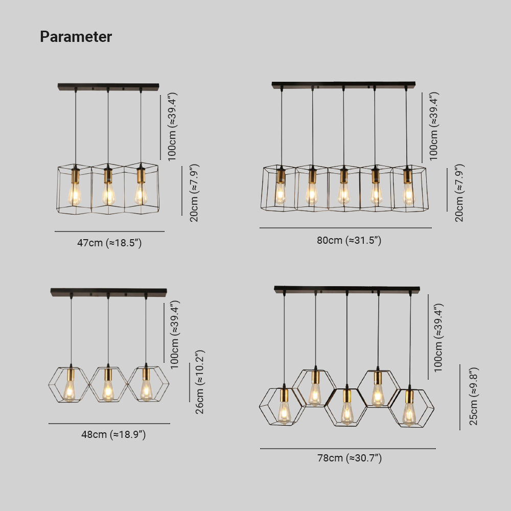 Arisha Suspension linéaire moderne pour le restaurant