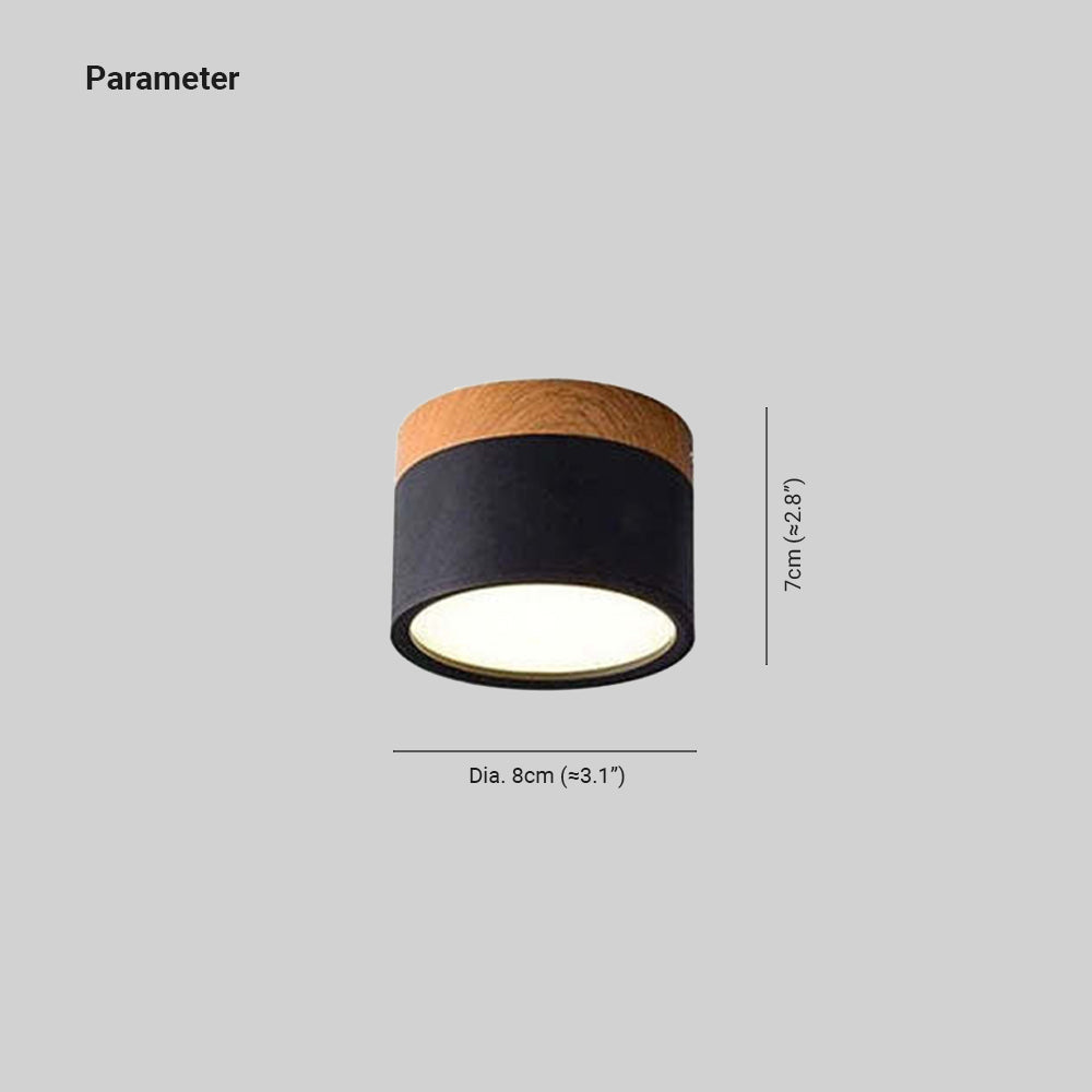 Jojo Petit Plafonnier Led Multicolor Bois Nordique. Couloir