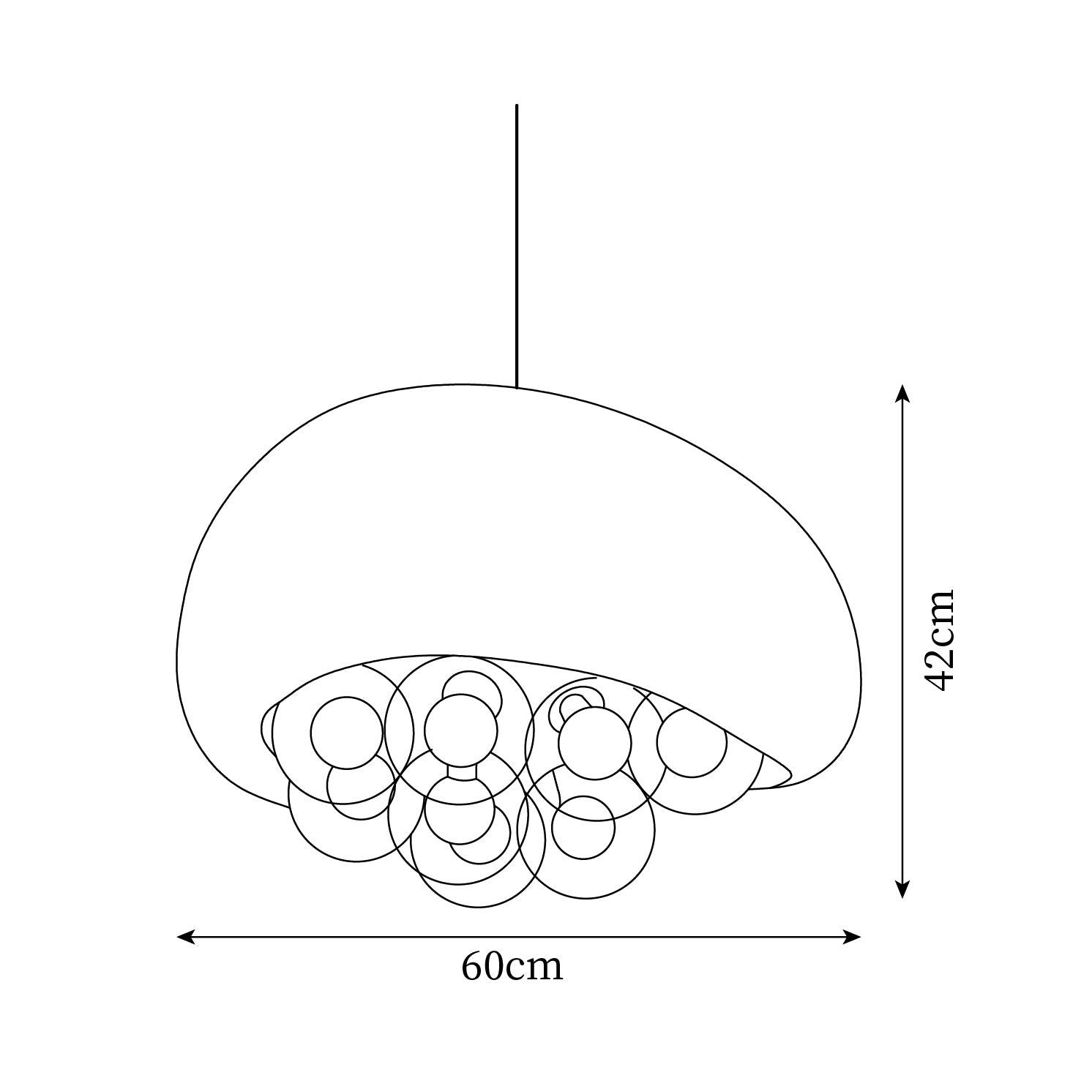 Khmara Bola Lampe Suspendue Bulle Organique