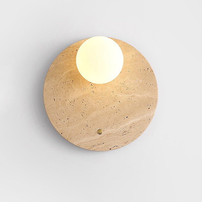 Alcareth Applique Murale Minimaliste Travertin Wabi