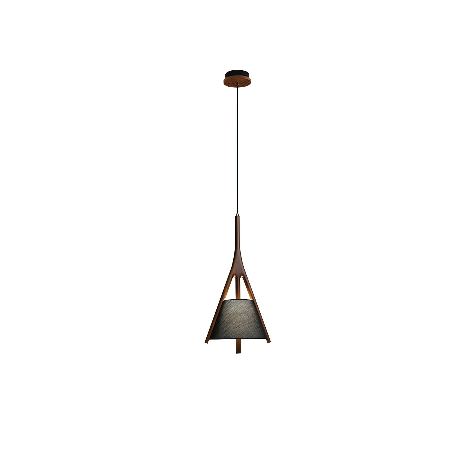 Zovenarae Triangulaire Bois Pendentif Lumière