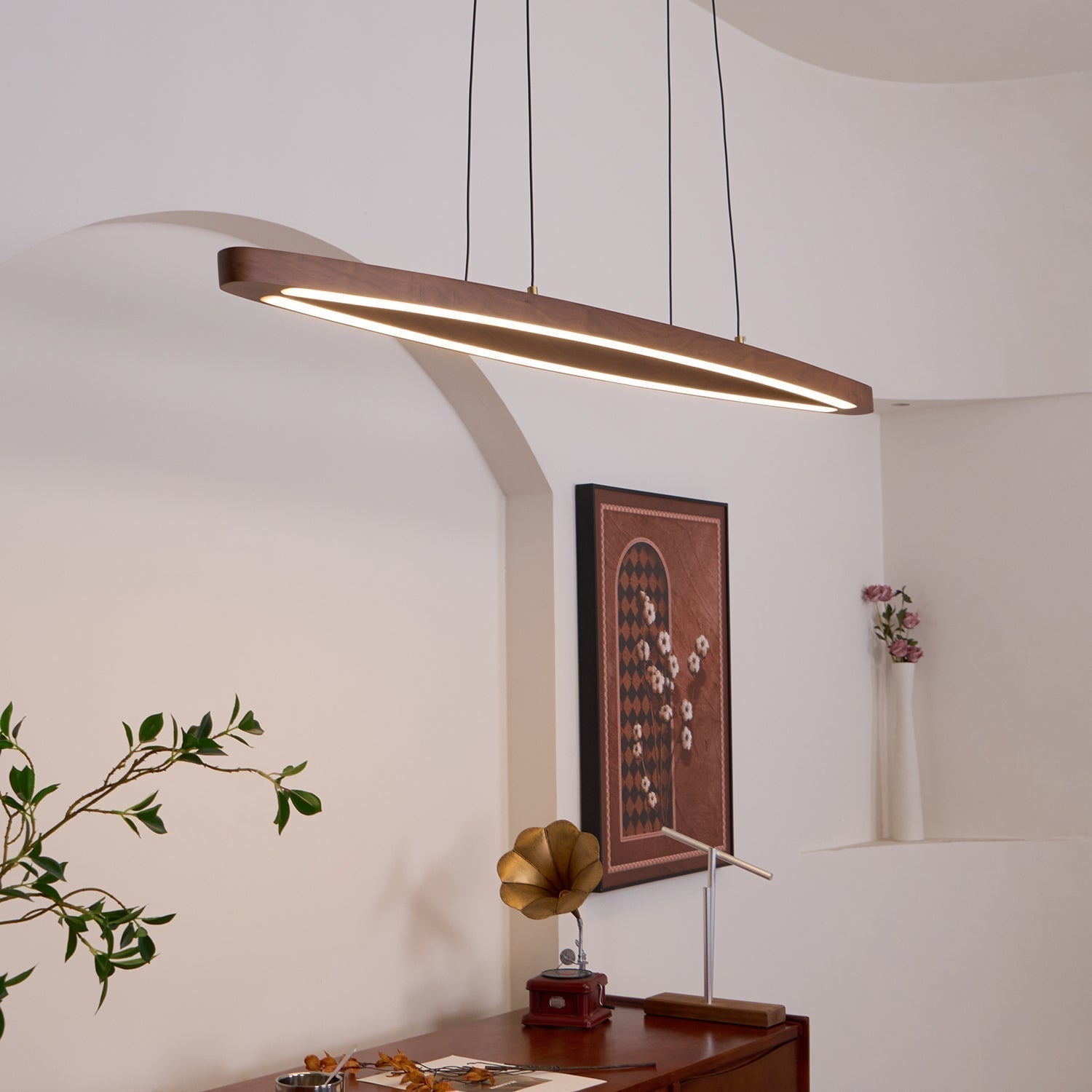 Zentan Lampe suspendue minimaliste en bois