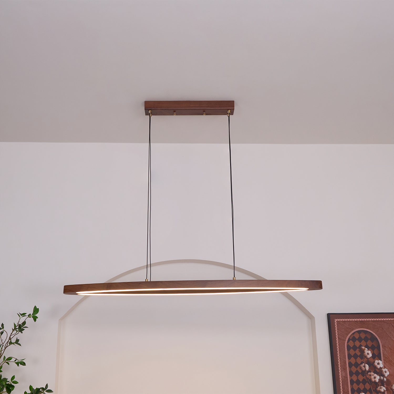 Zentan Lampe suspendue minimaliste en bois