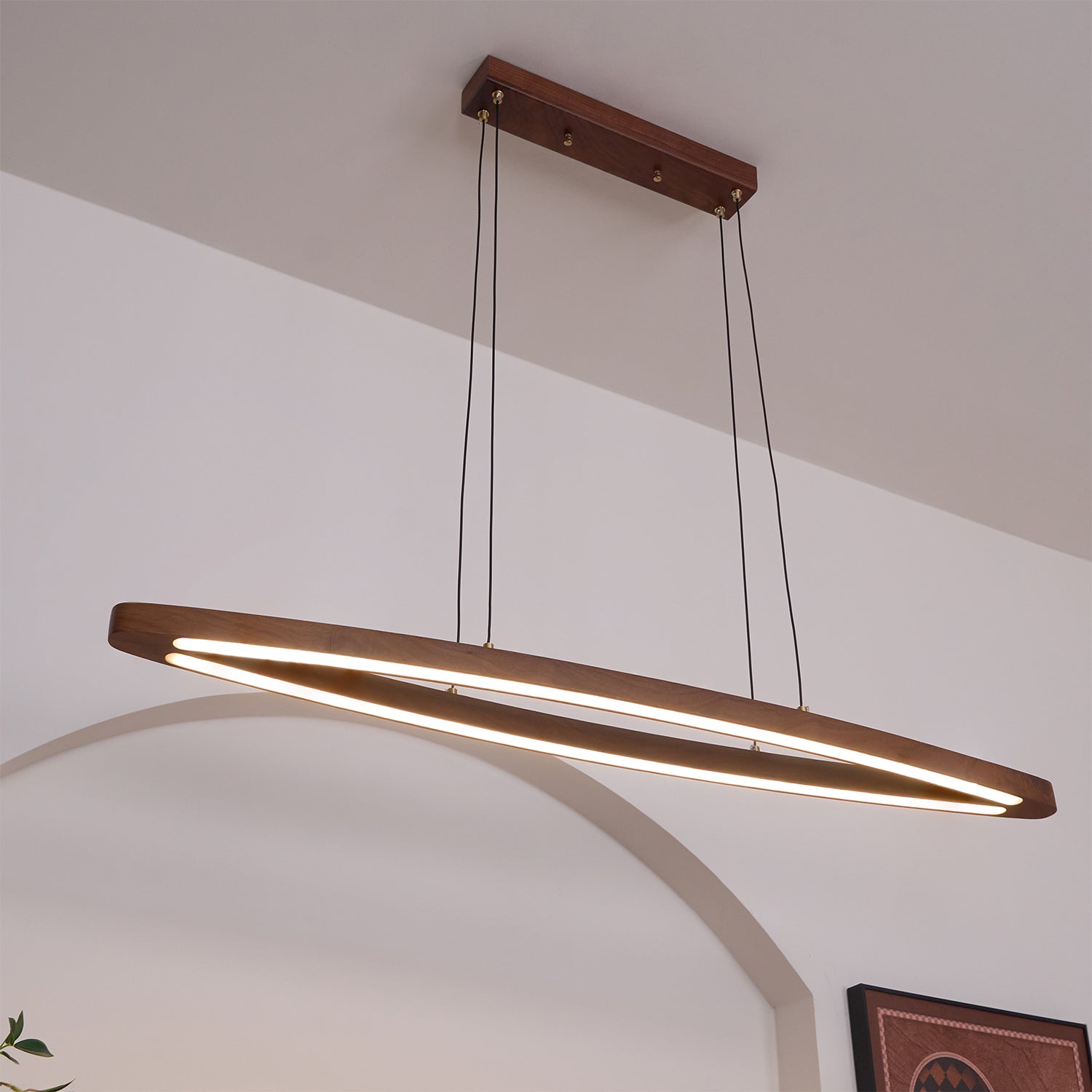 Zentan Lampe suspendue minimaliste en bois