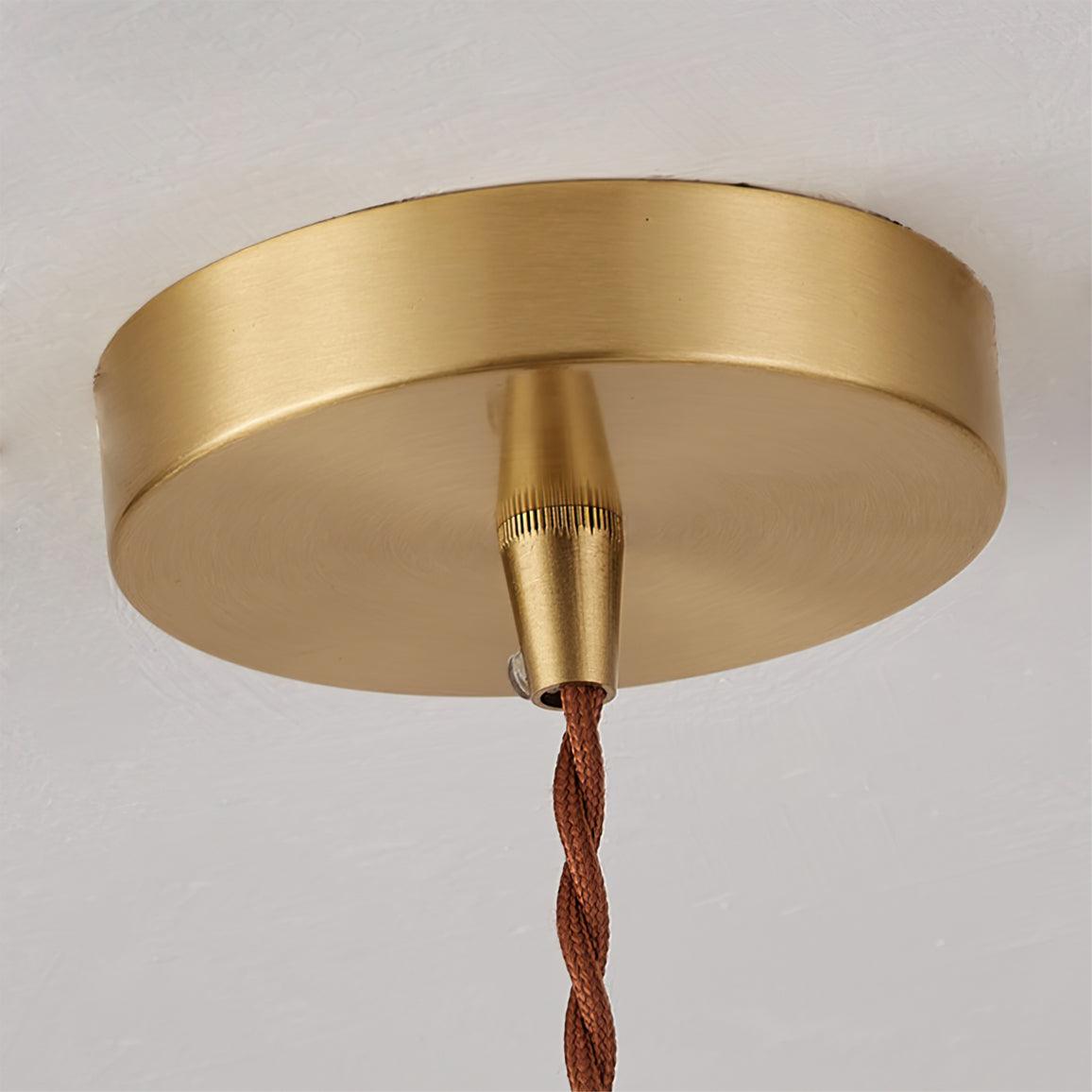 Noyer Lampe à Suspension en Verre