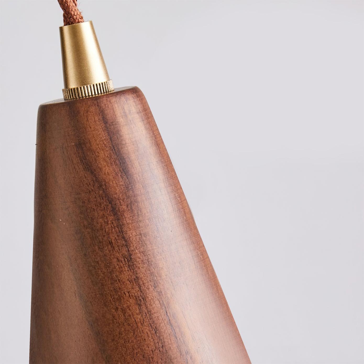 Noyer Lampe à Suspension en Verre