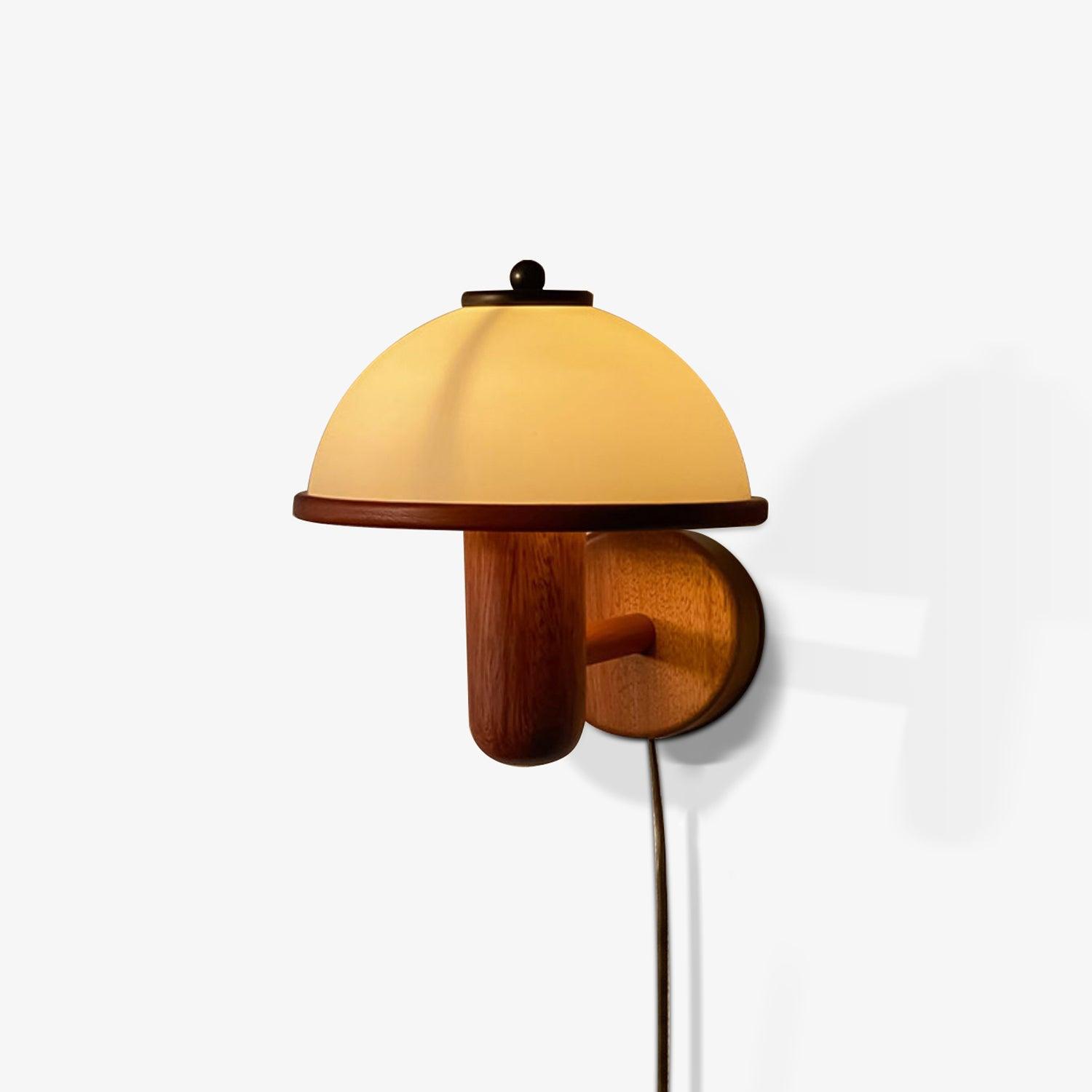 Lustra Wall Lamp Mushroom Wood