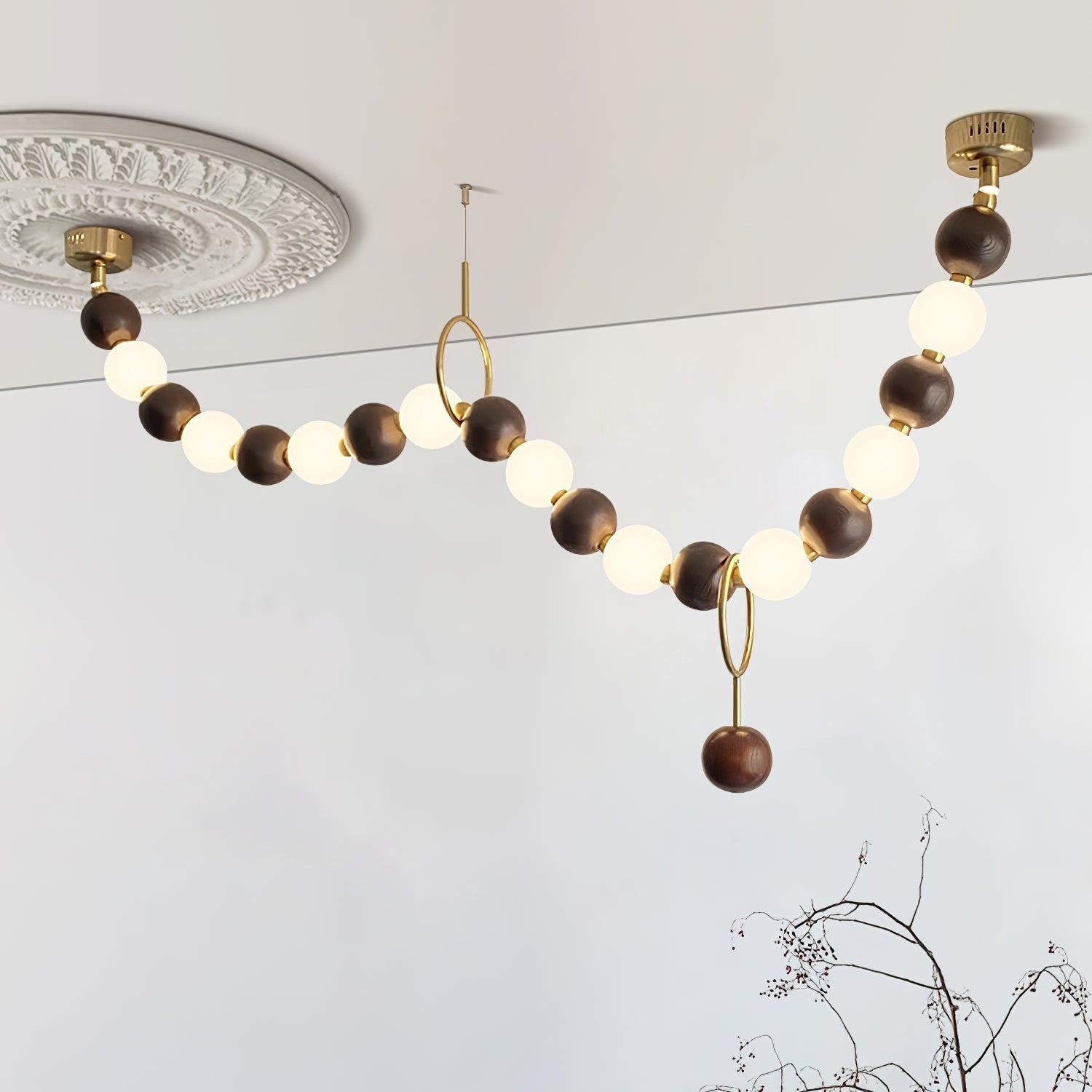 Aurora Lustre Noyer Perle Collier