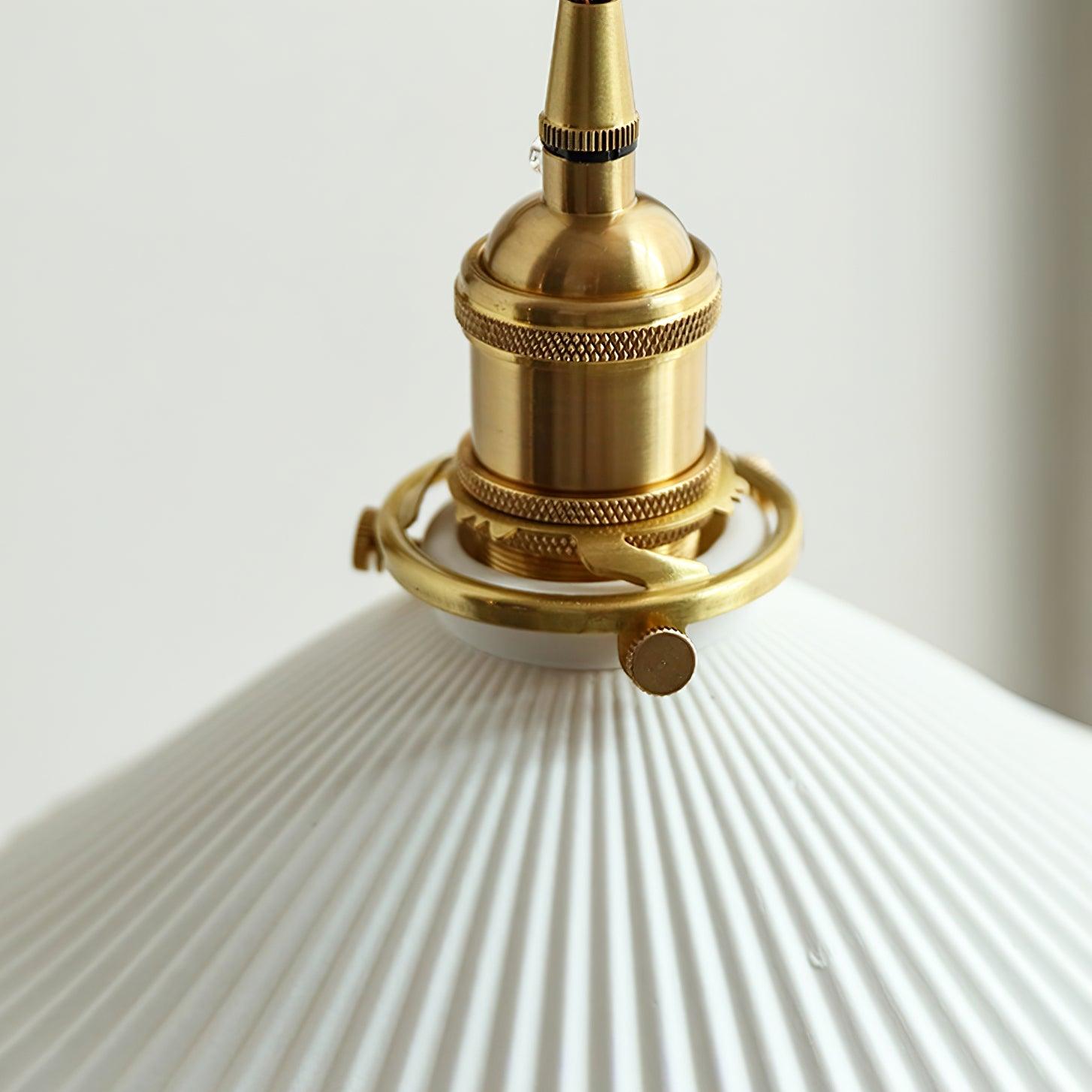 Illaee Nordic Art Swing Arm Walnut Ceramic Wall Light