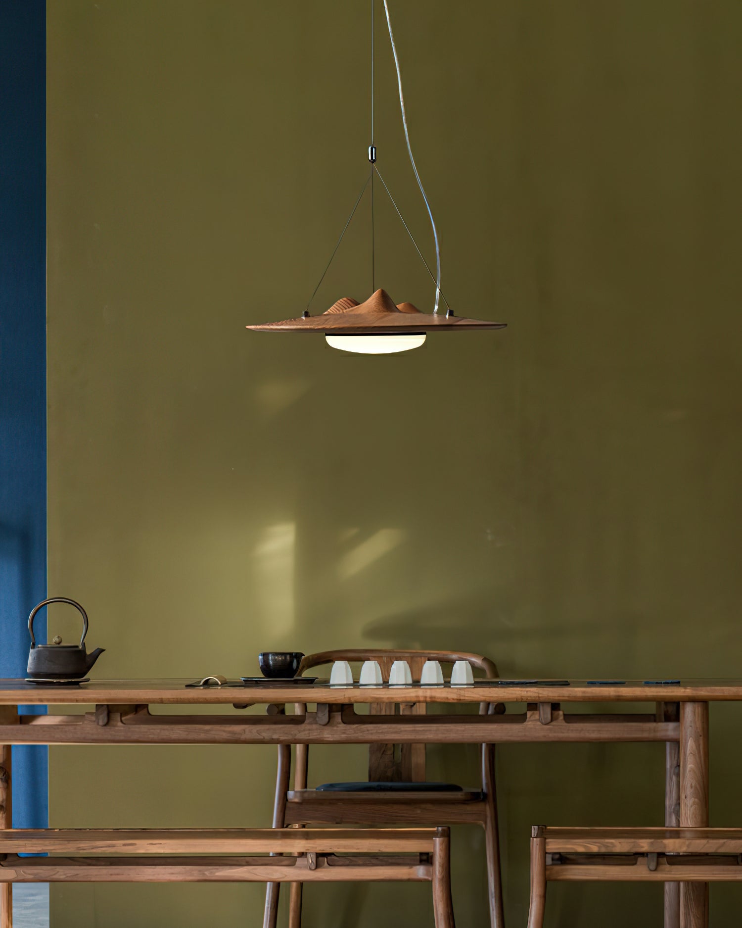 Vathea Premium Nordic Art Bois Pendentif Lampe