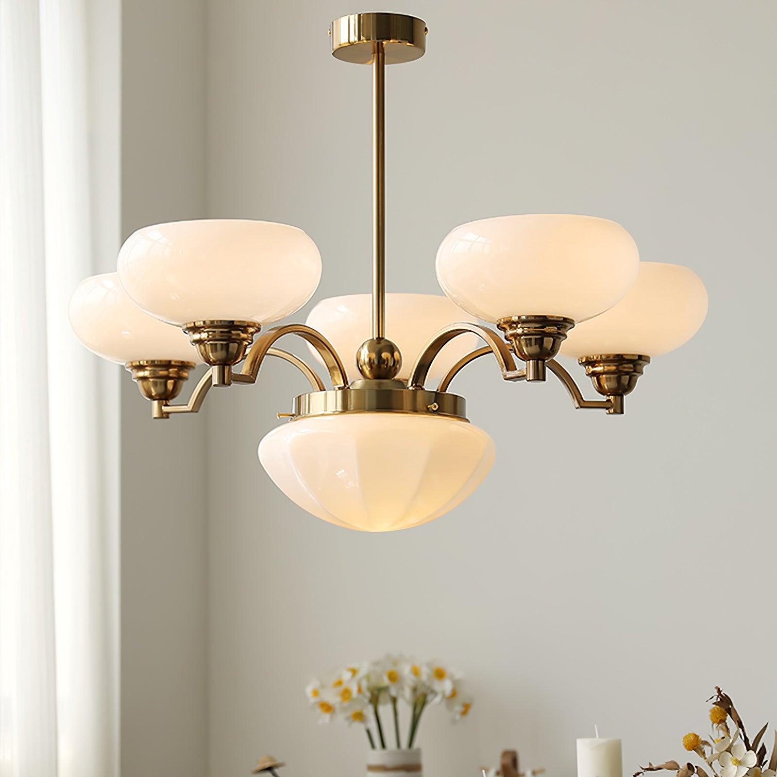 Lustra Lustre Warre Nickel Satiné Verre Fer