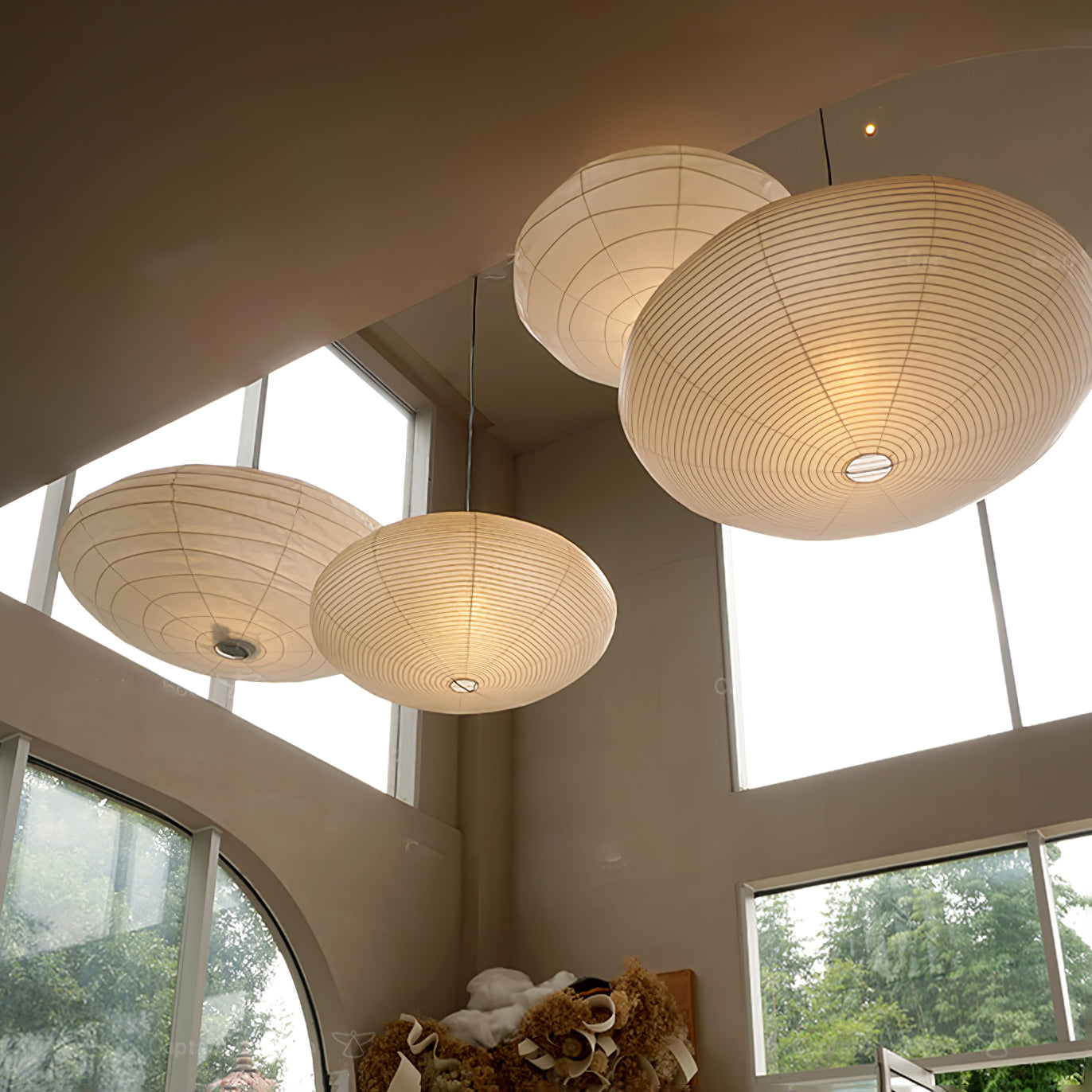 Lustra Suspension en Papier pour Salon