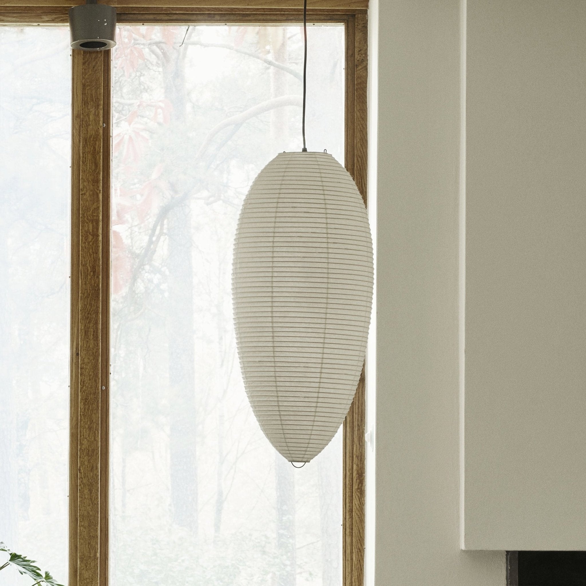 Myraean Moderne Minimaliste Wabi Châtaignier Papier Bambou Pendentif Lampe