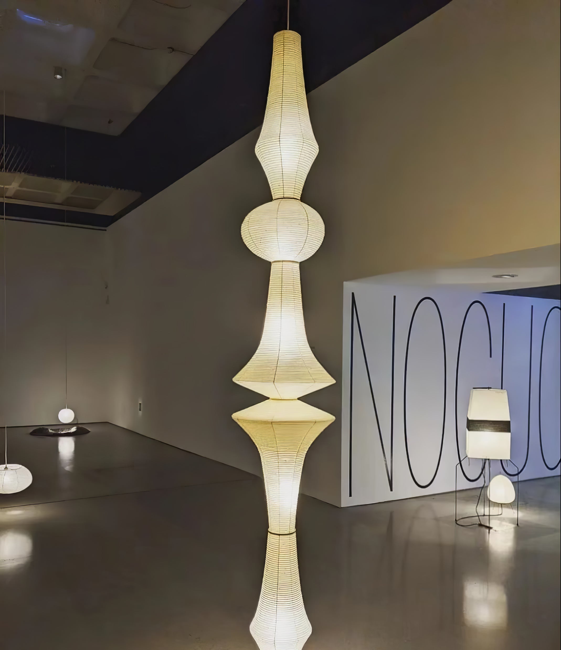Lustra Suspension Luminaire Papier Washi E pour Salon