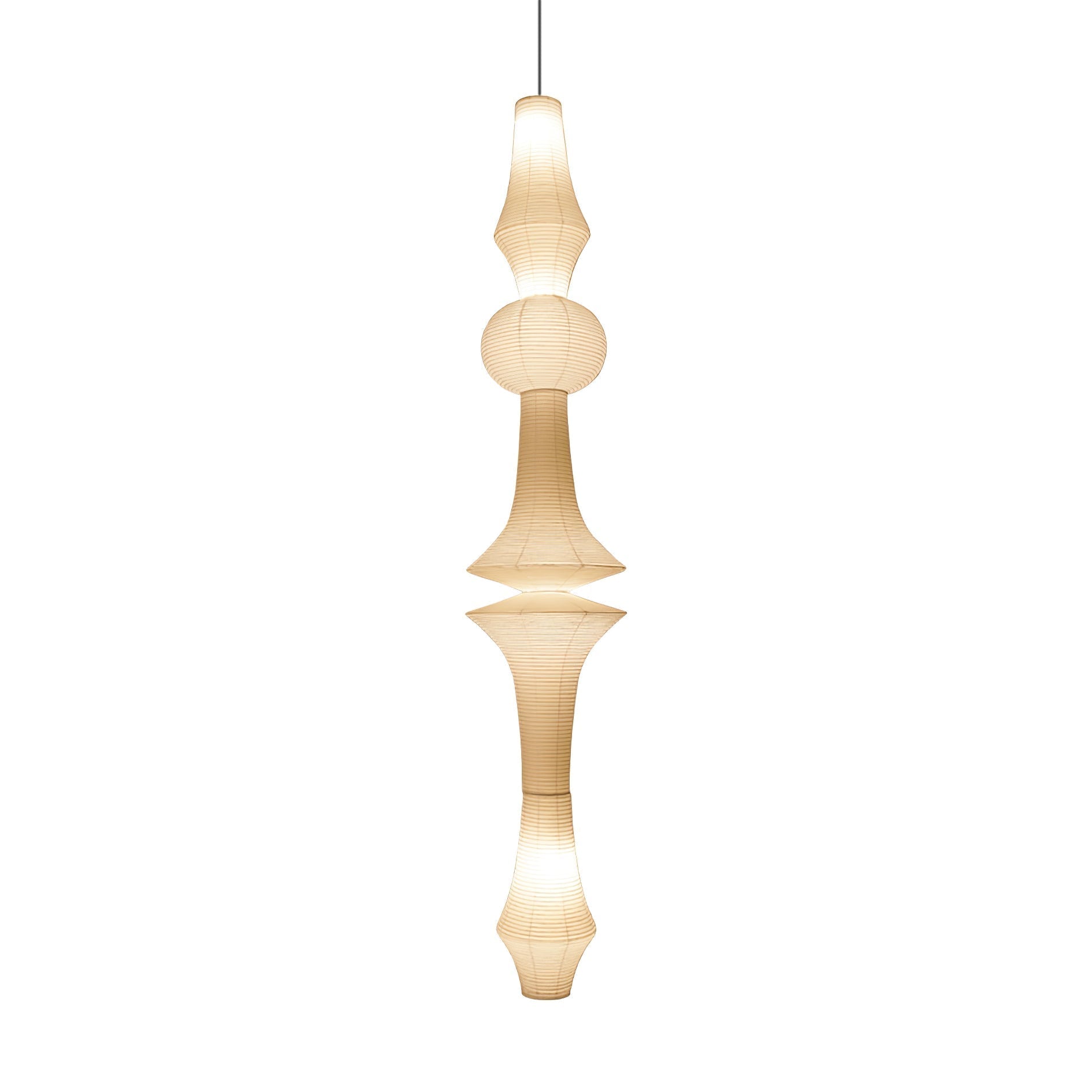 Lustra Suspension Luminaire Papier Washi E pour Salon