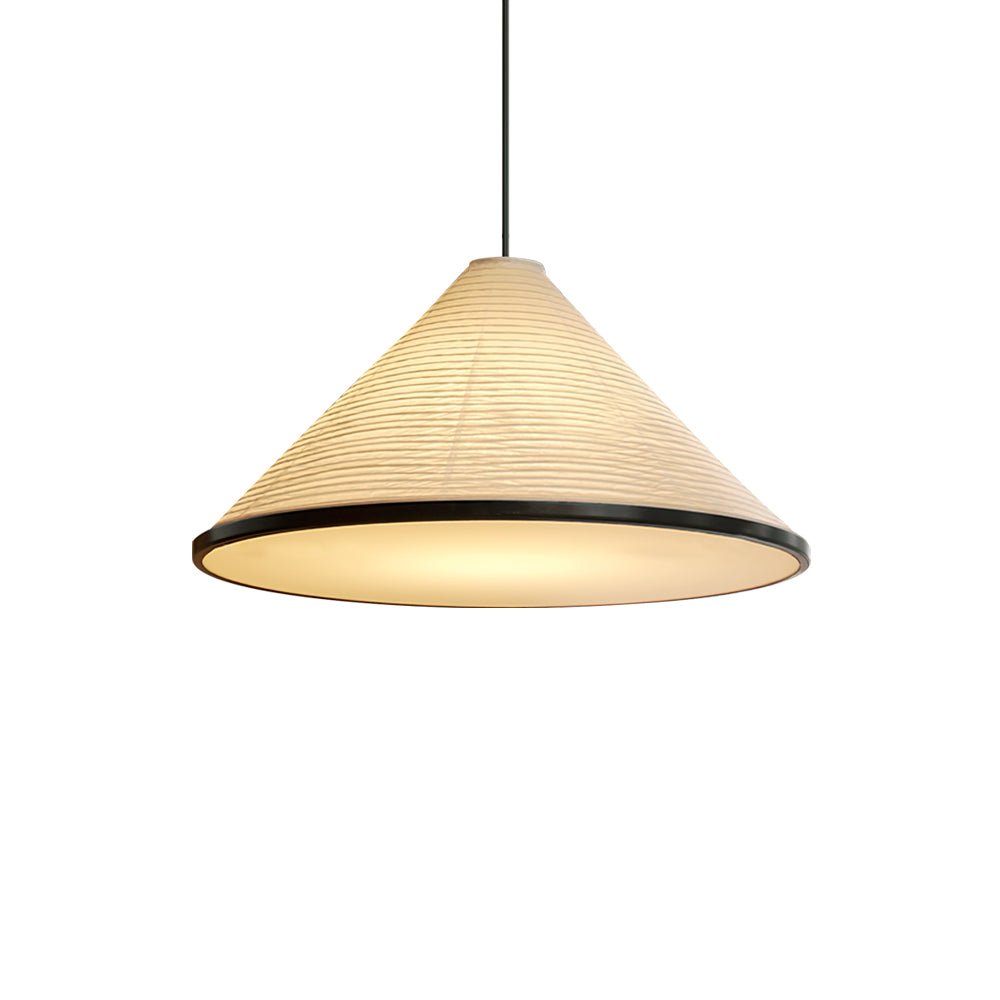 Conic Suspension Lampe Pyramidale en Papier