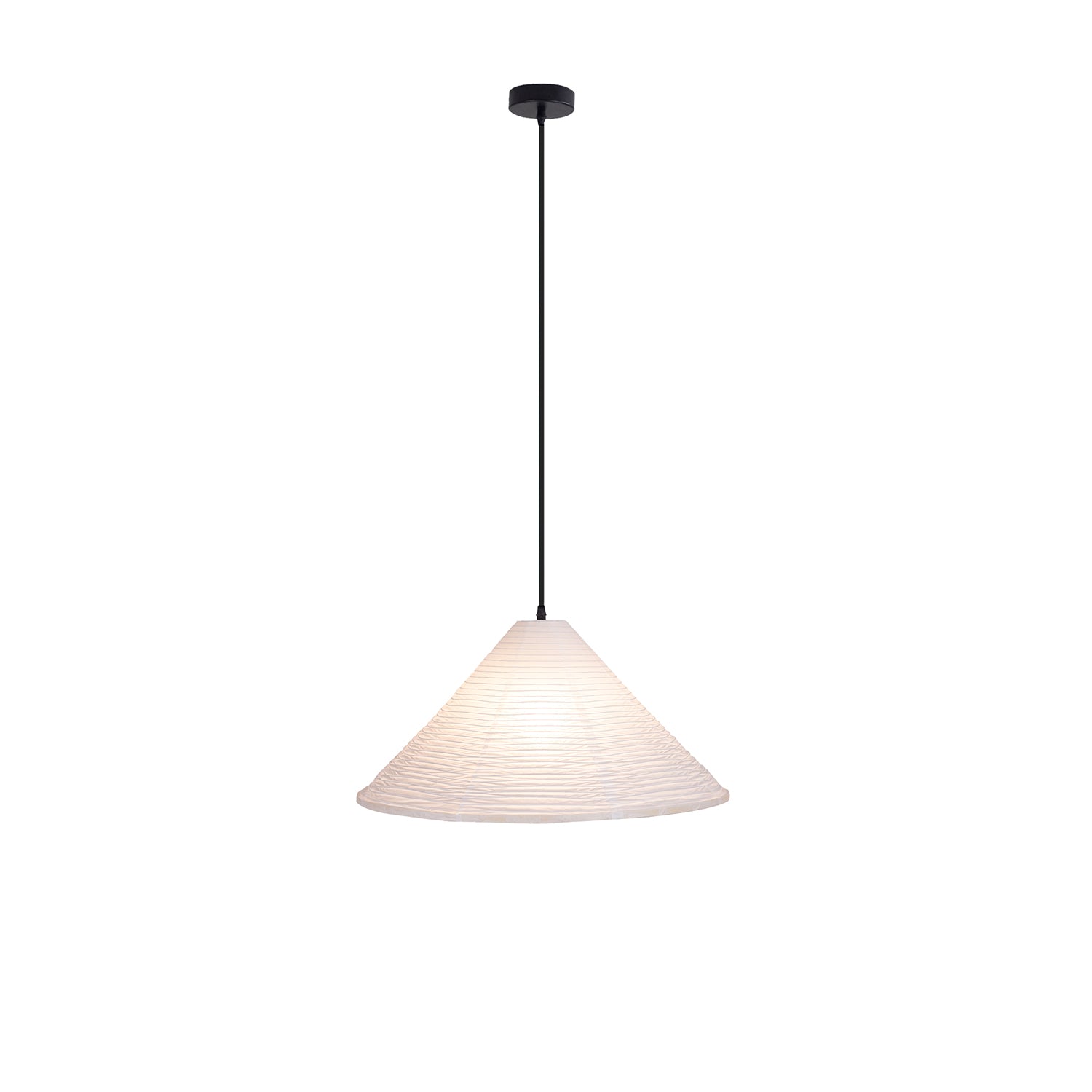 Conic Suspension Lampe Pyramidale en Papier