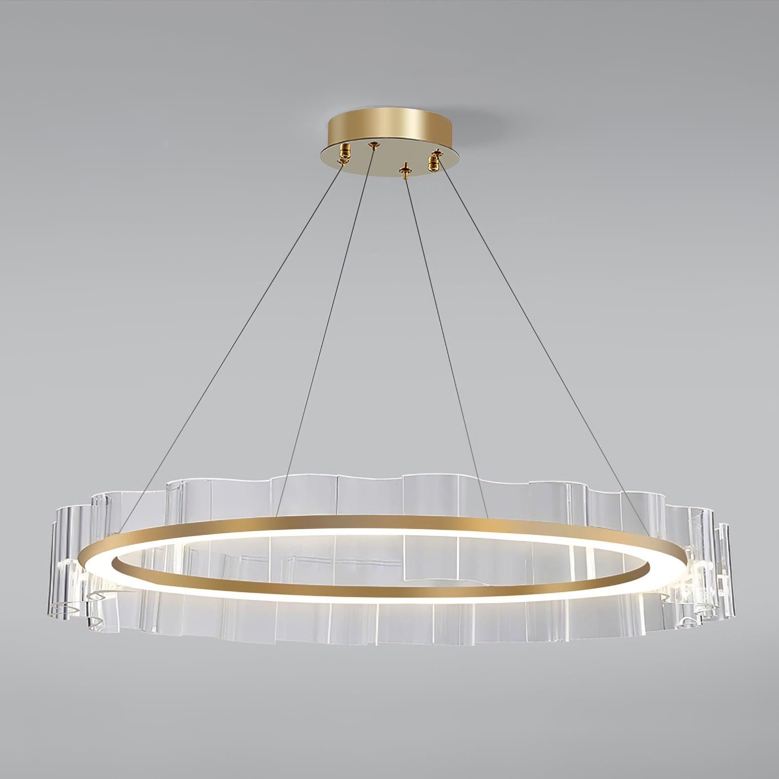 Acoustic Lustre en Verre Luxueux Moderne