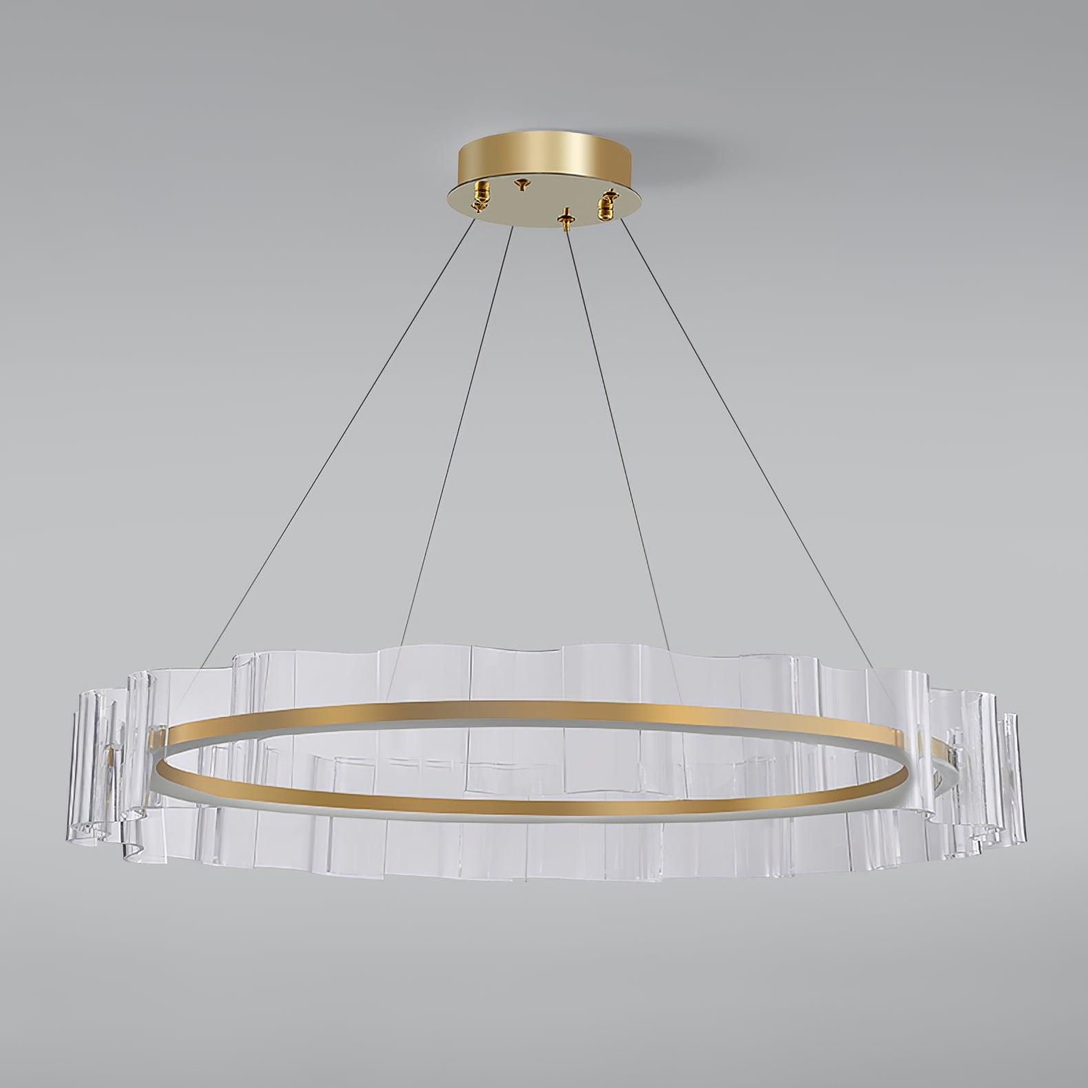 Acoustic Lustre en Verre Luxueux Moderne