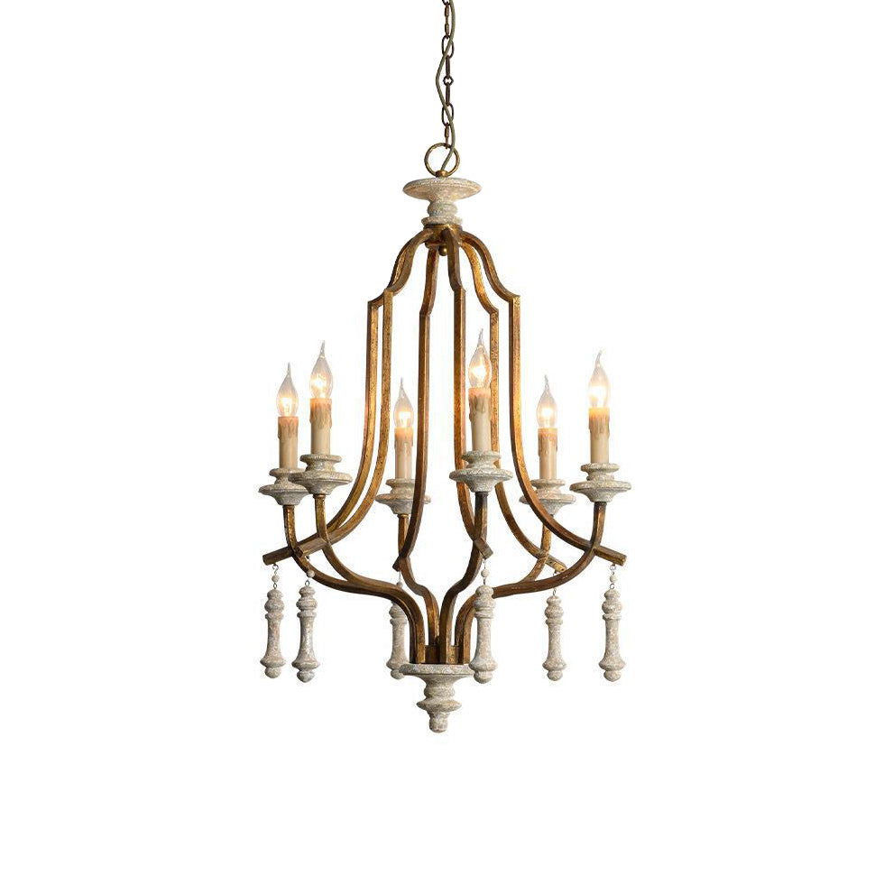 Arsoliel Lustre Métal Bois Luxe Vintage