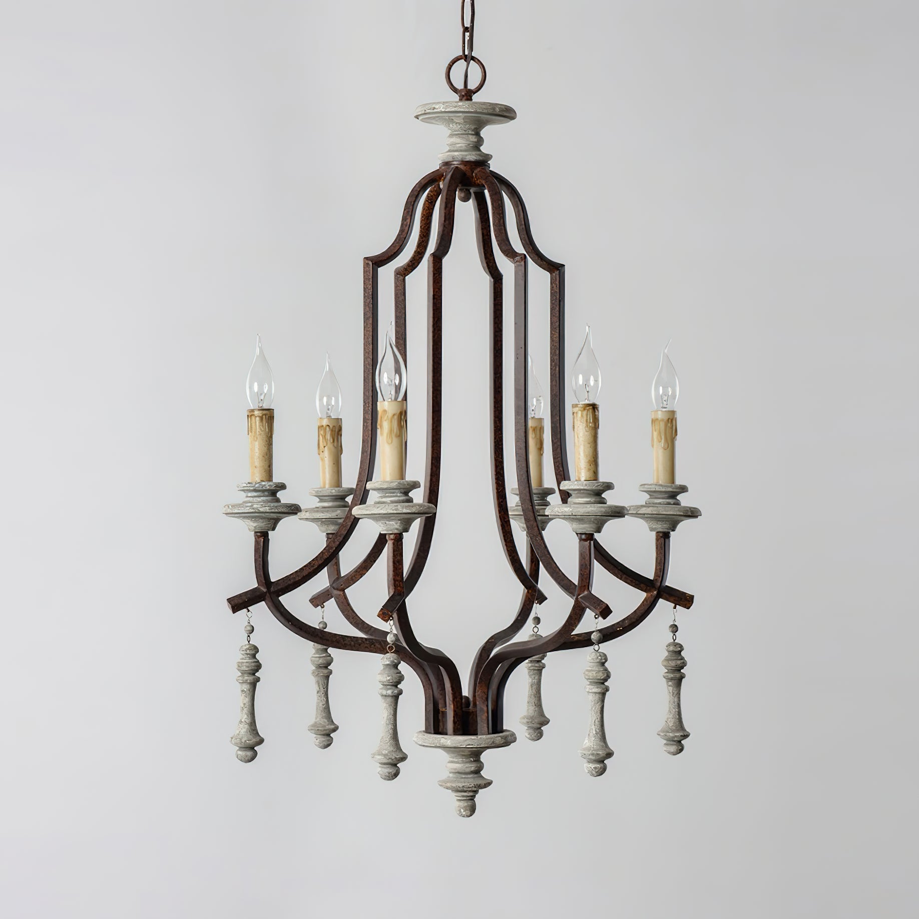 Arsoliel Lustre Métal Bois Luxe Vintage