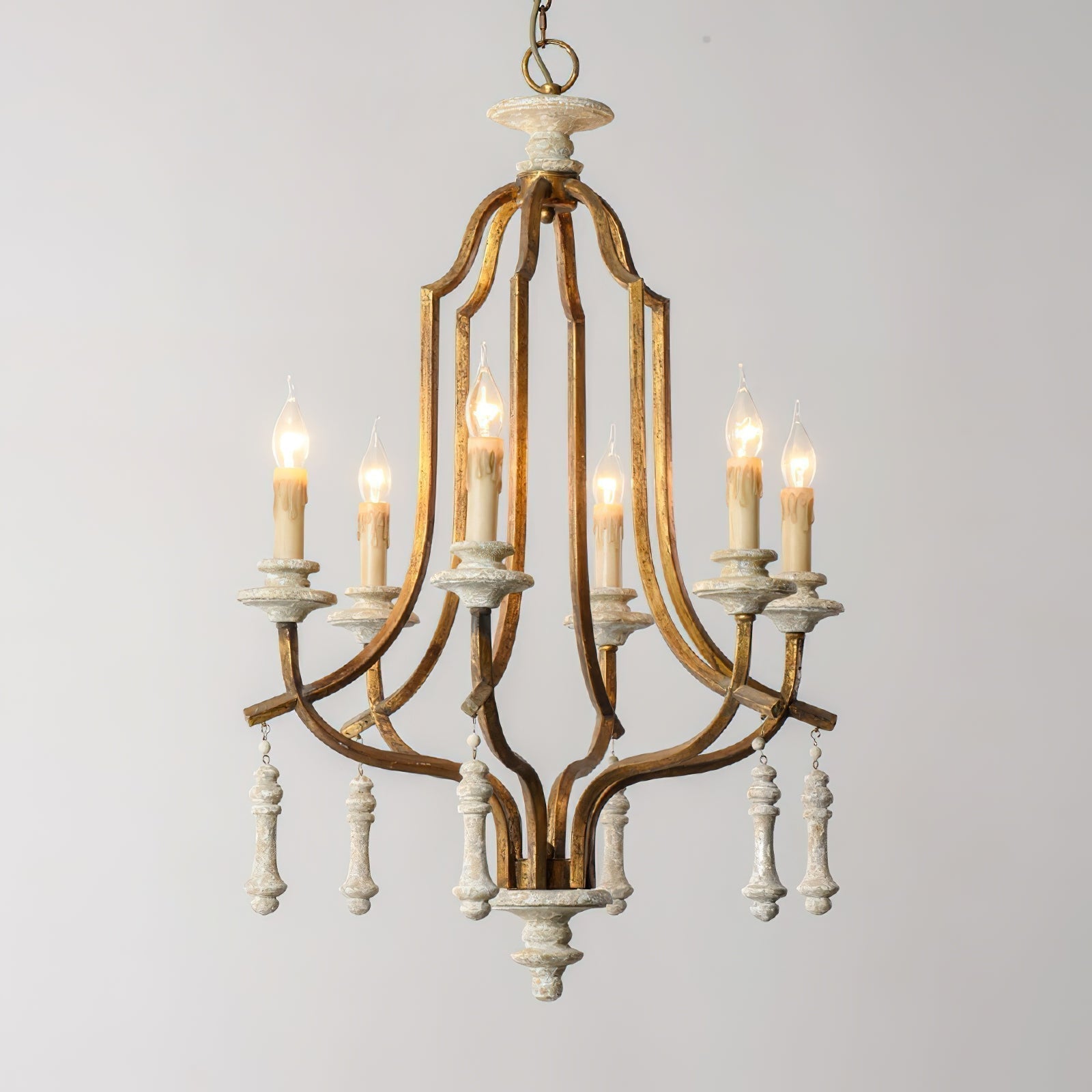 Arsoliel Lustre Métal Bois Luxe Vintage