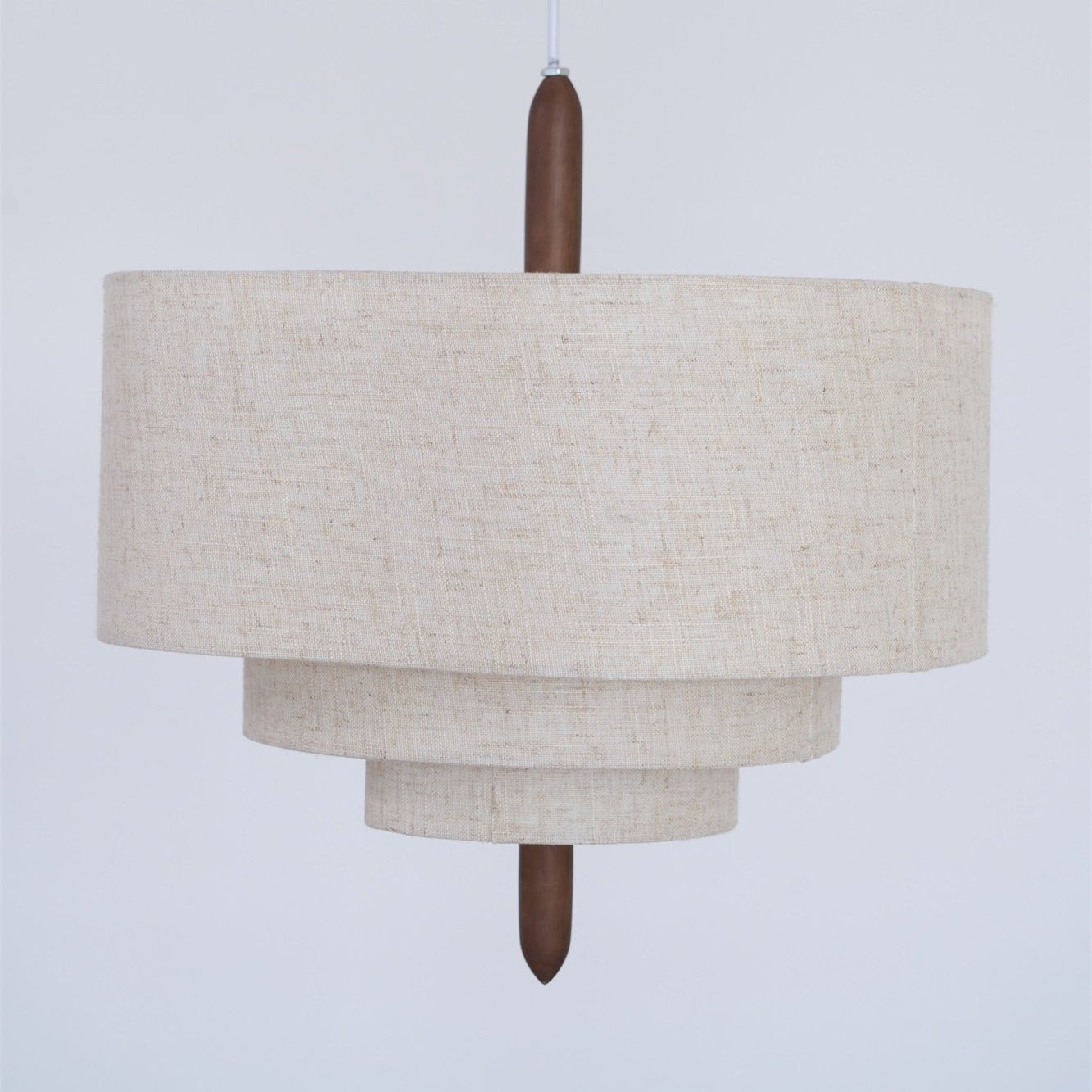 Eldorora Élégance Vague Échelle Bois Tissu Pendentif Lampe