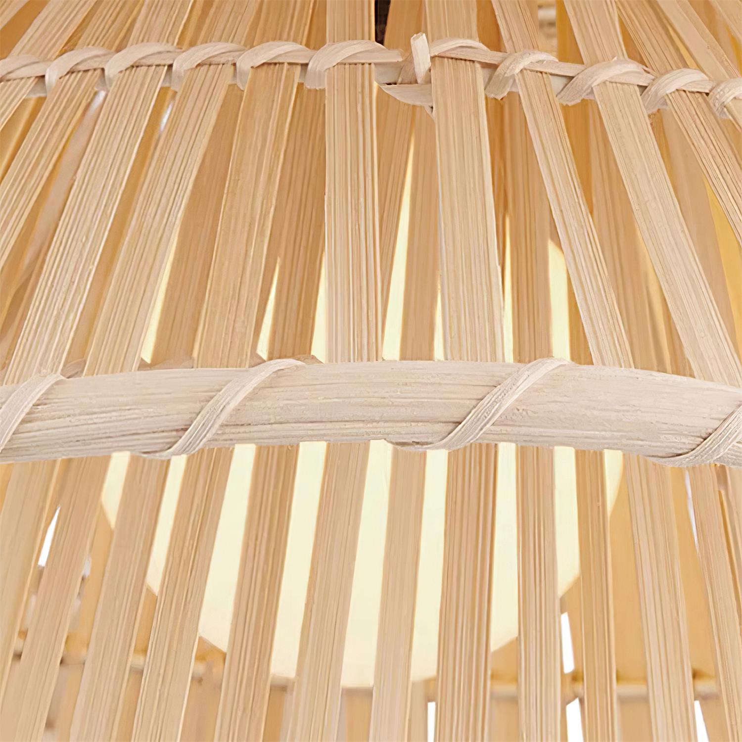 Weaver Lampe Suspendue Rattan Tissé Superposé