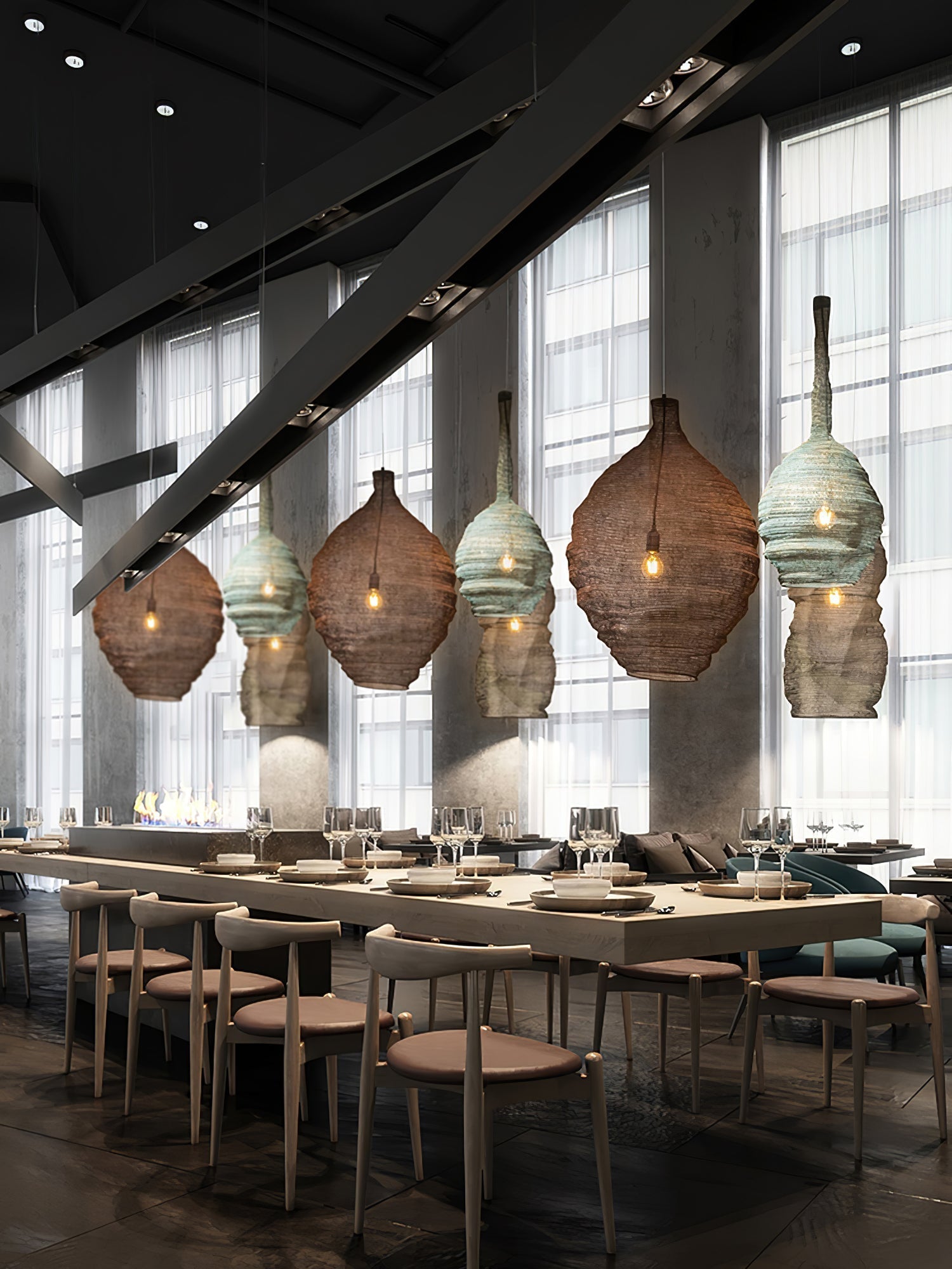 Hive Industriel Fil Pendentif Lampes