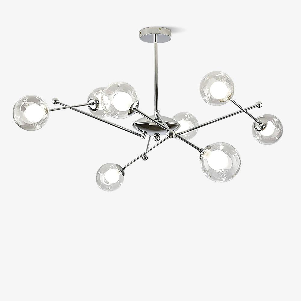 Lustra Lustre en Verre et Chrome