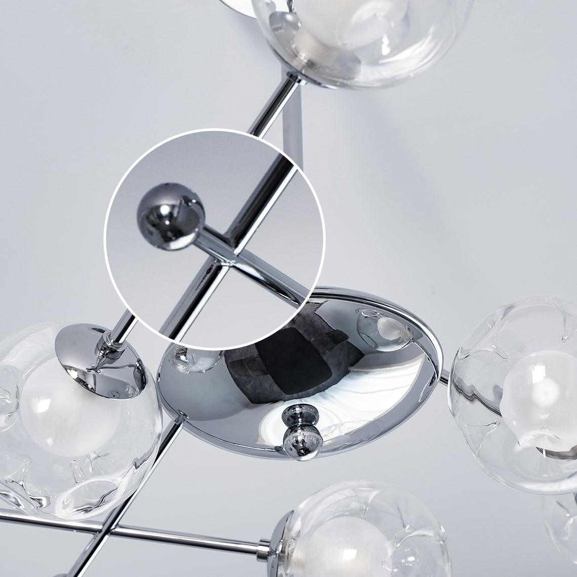 Lustra Lustre en Verre et Chrome