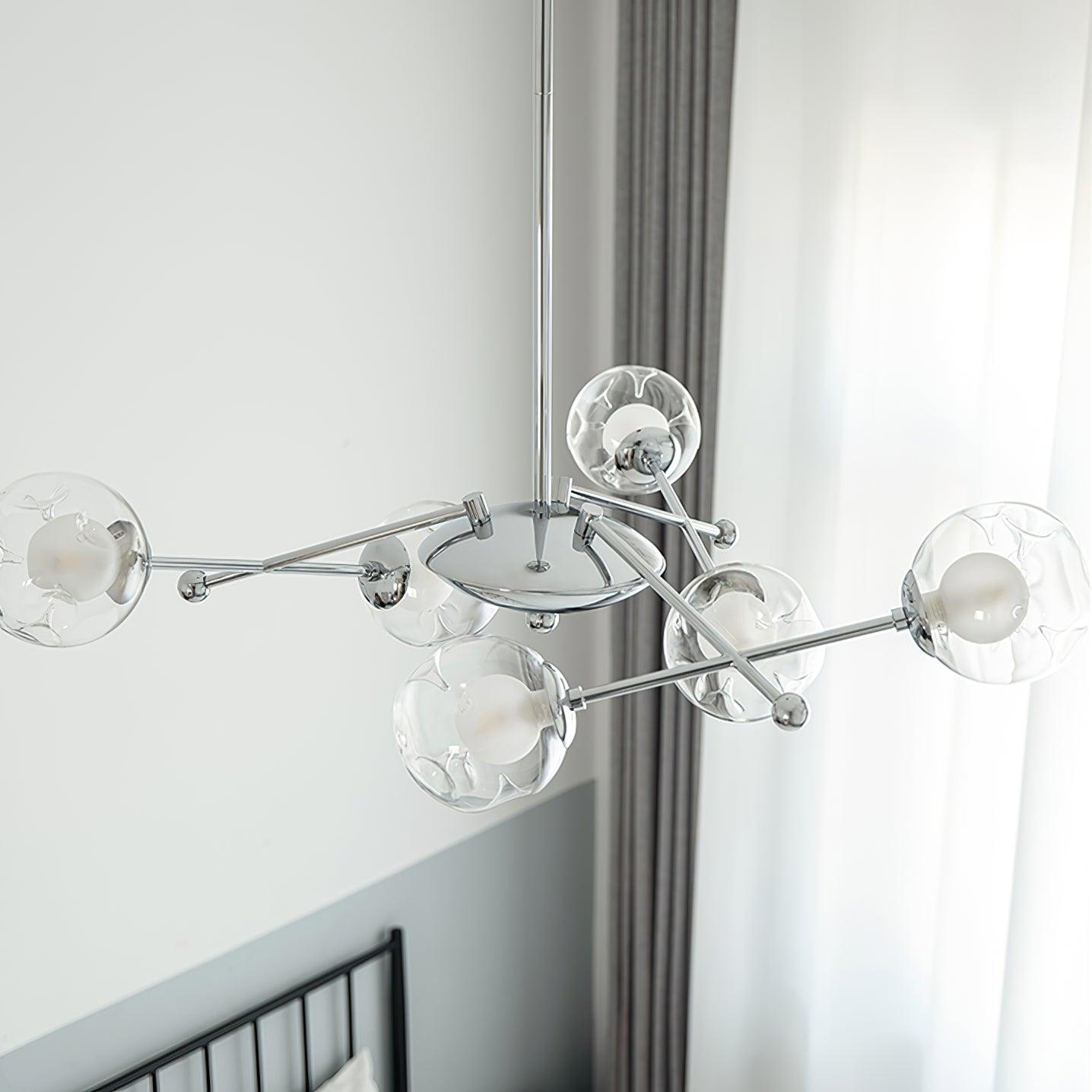 Lustra Lustre en Verre et Chrome
