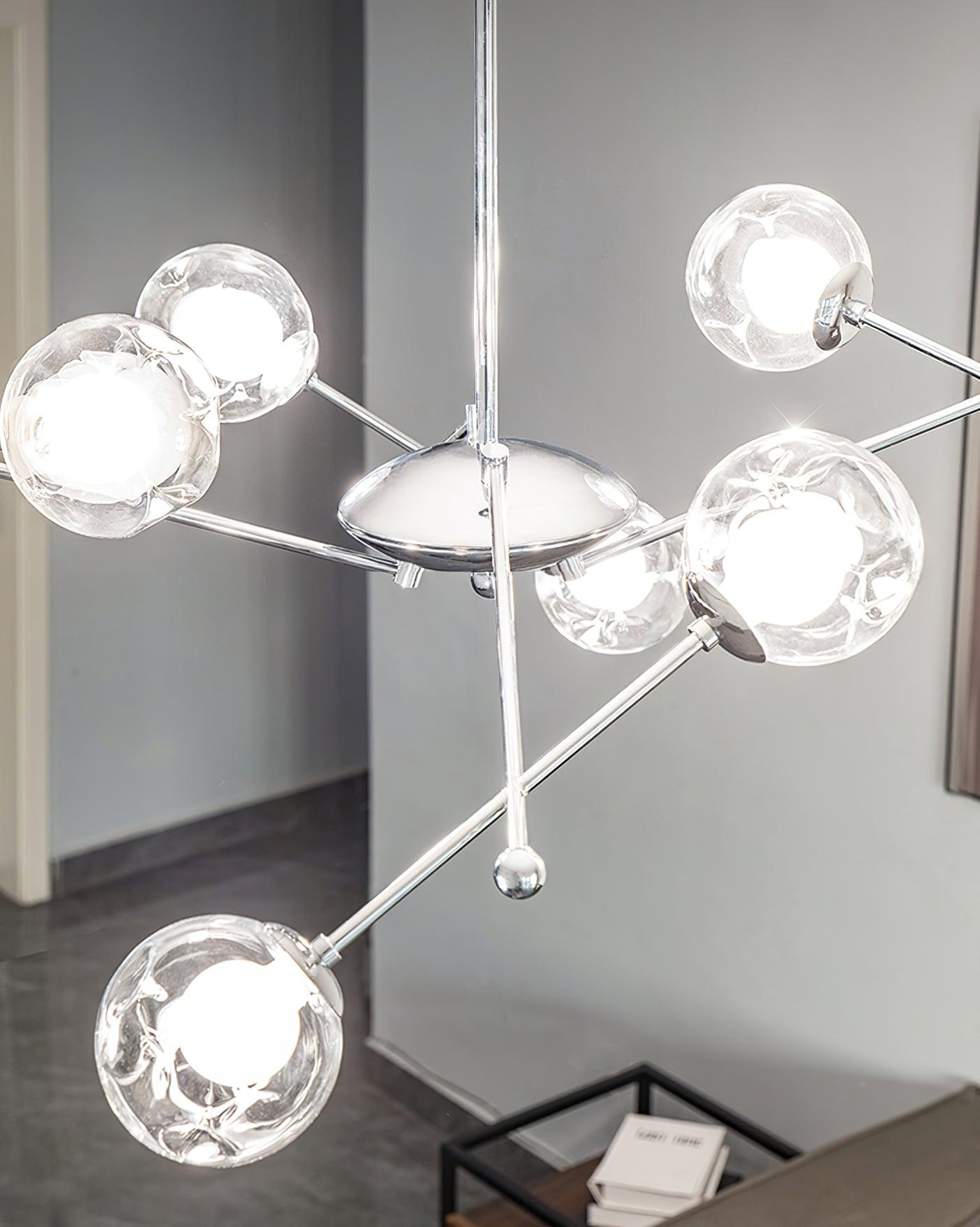 Lustra Lustre en Verre et Chrome