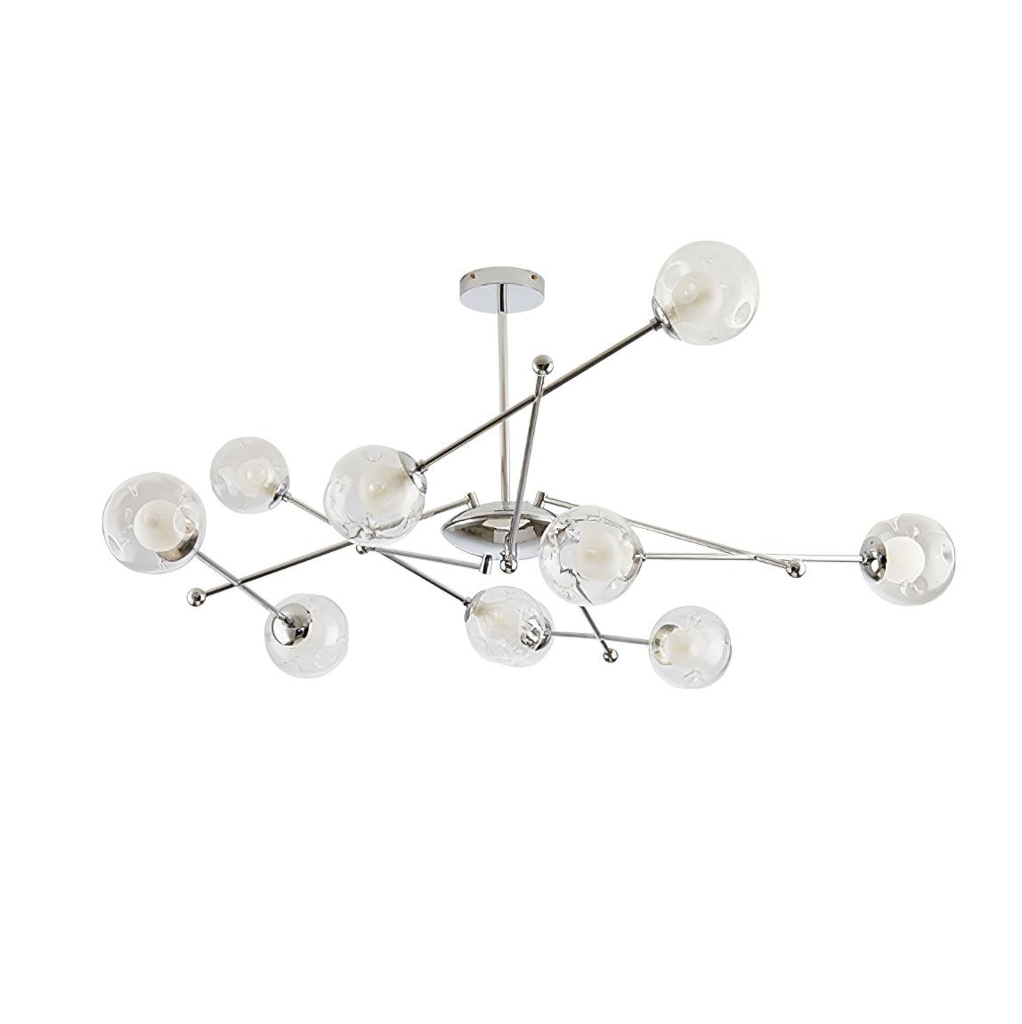 Lustra Lustre en Verre et Chrome
