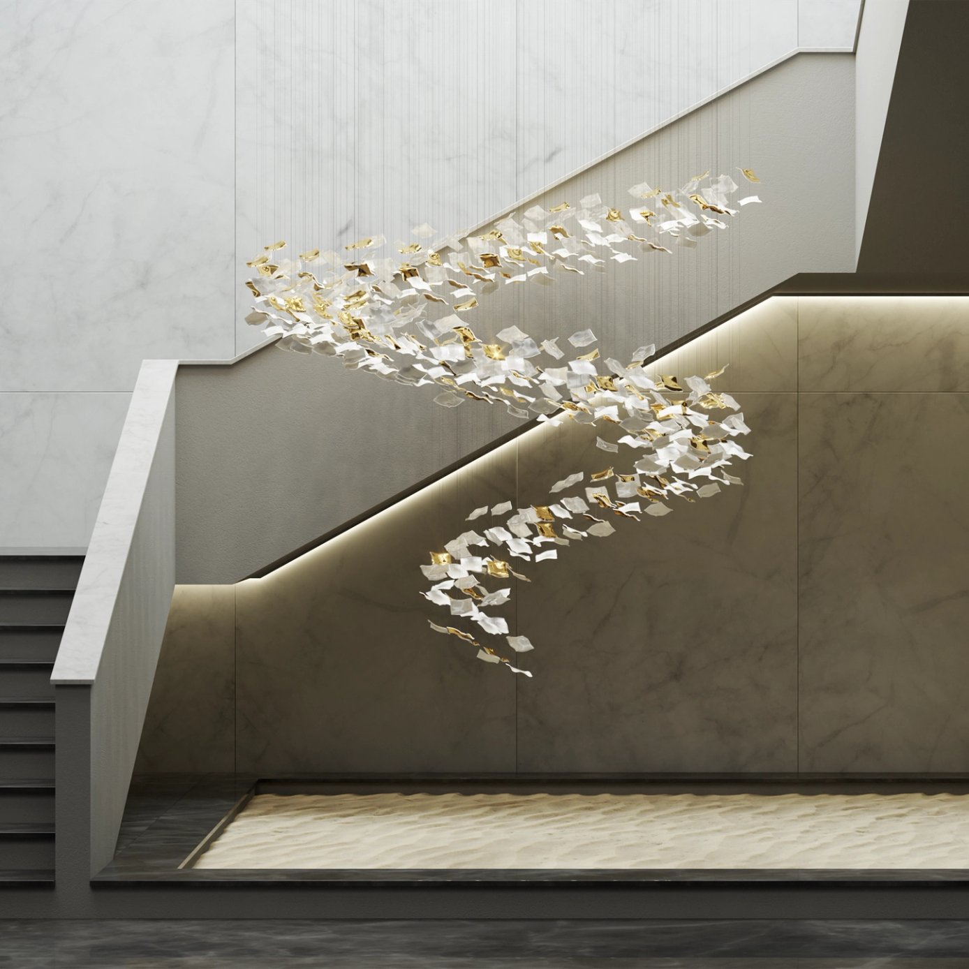 Viliros Verre Spirale Suspension Lumière