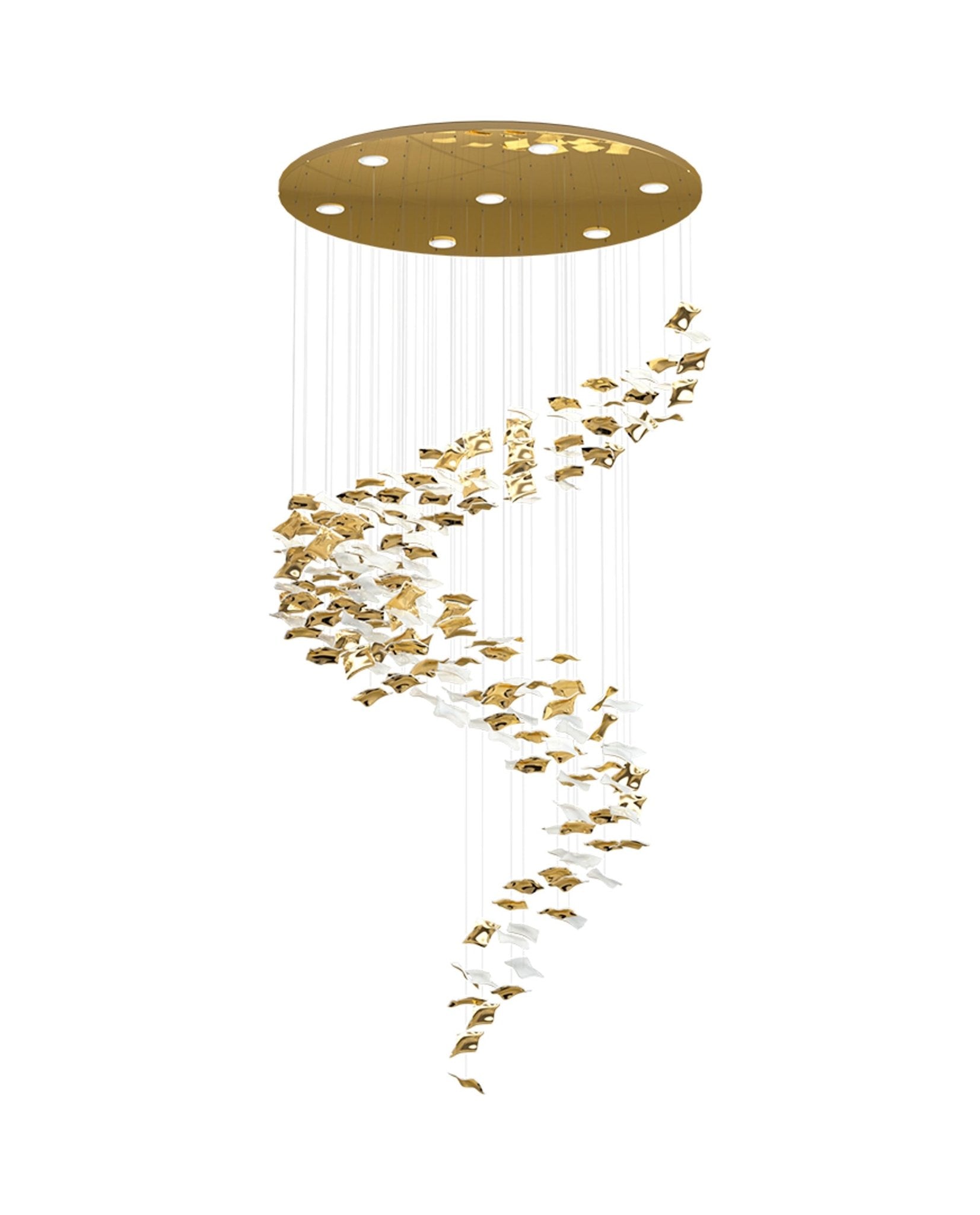 Viliros Verre Spirale Suspension Lumière