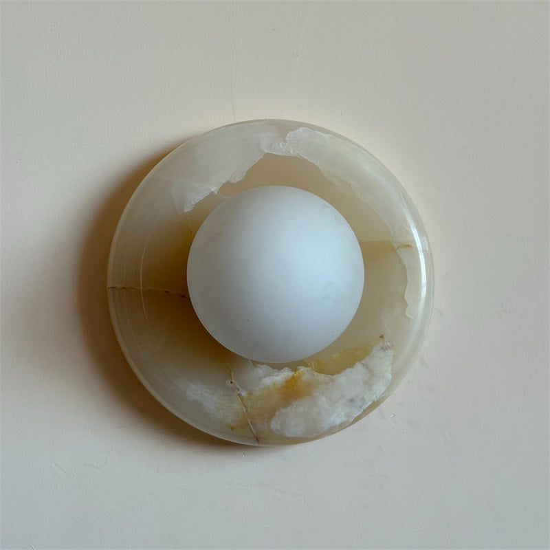 Aursilos Applique Murale Verre Jade Blanc Art Nordique Premium
