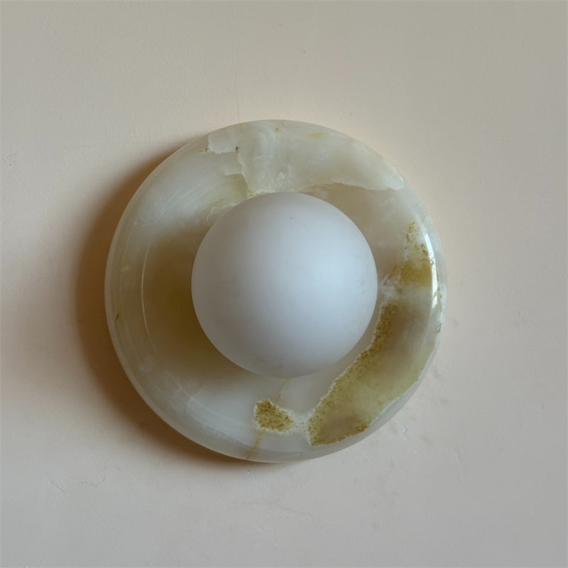 Aursilos Applique Murale Verre Jade Blanc Art Nordique Premium