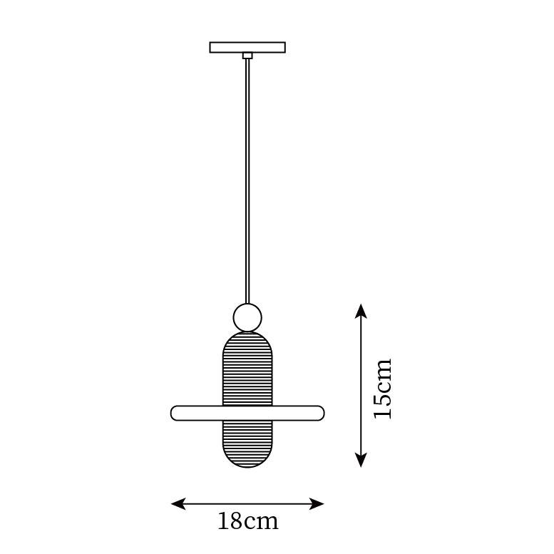 Goose Suspension en Alabastre Blanc et Cuivre