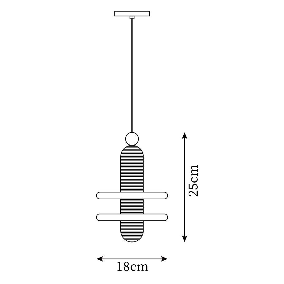Goose Suspension en Alabastre Blanc et Cuivre