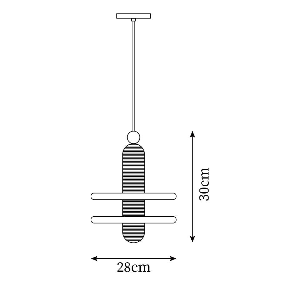 Goose Suspension en Alabastre Blanc et Cuivre