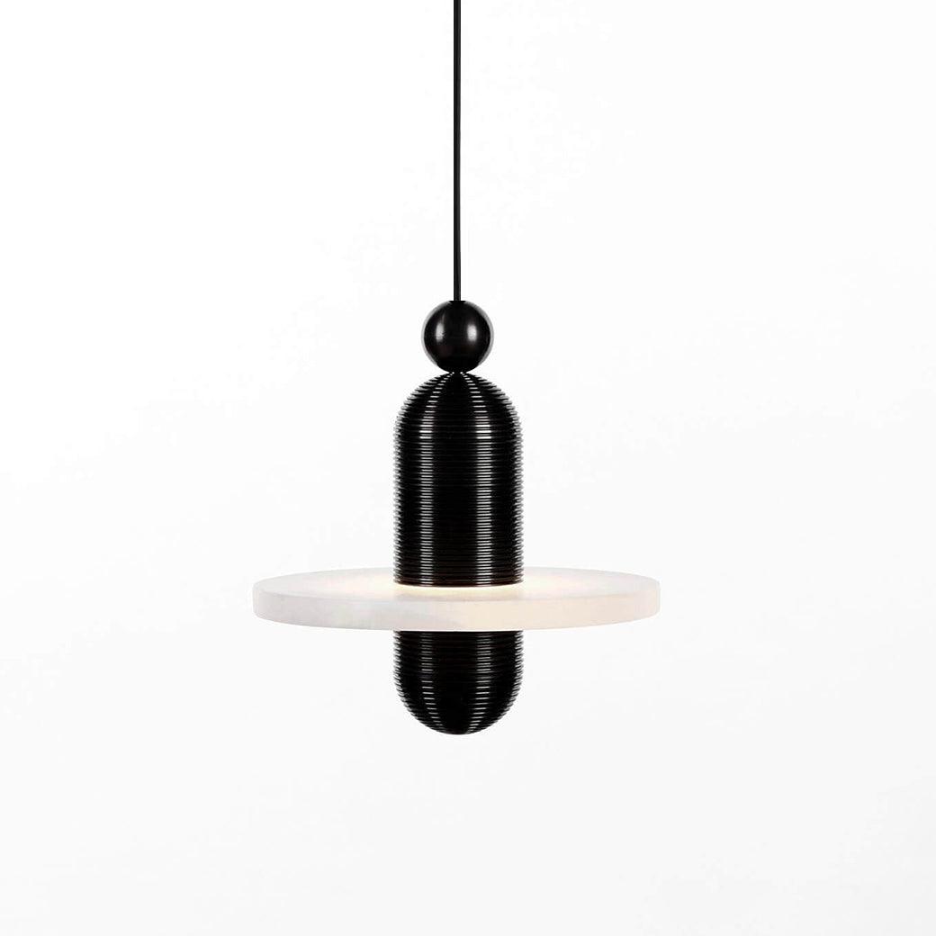 Goose Suspension en Alabastre Blanc et Cuivre
