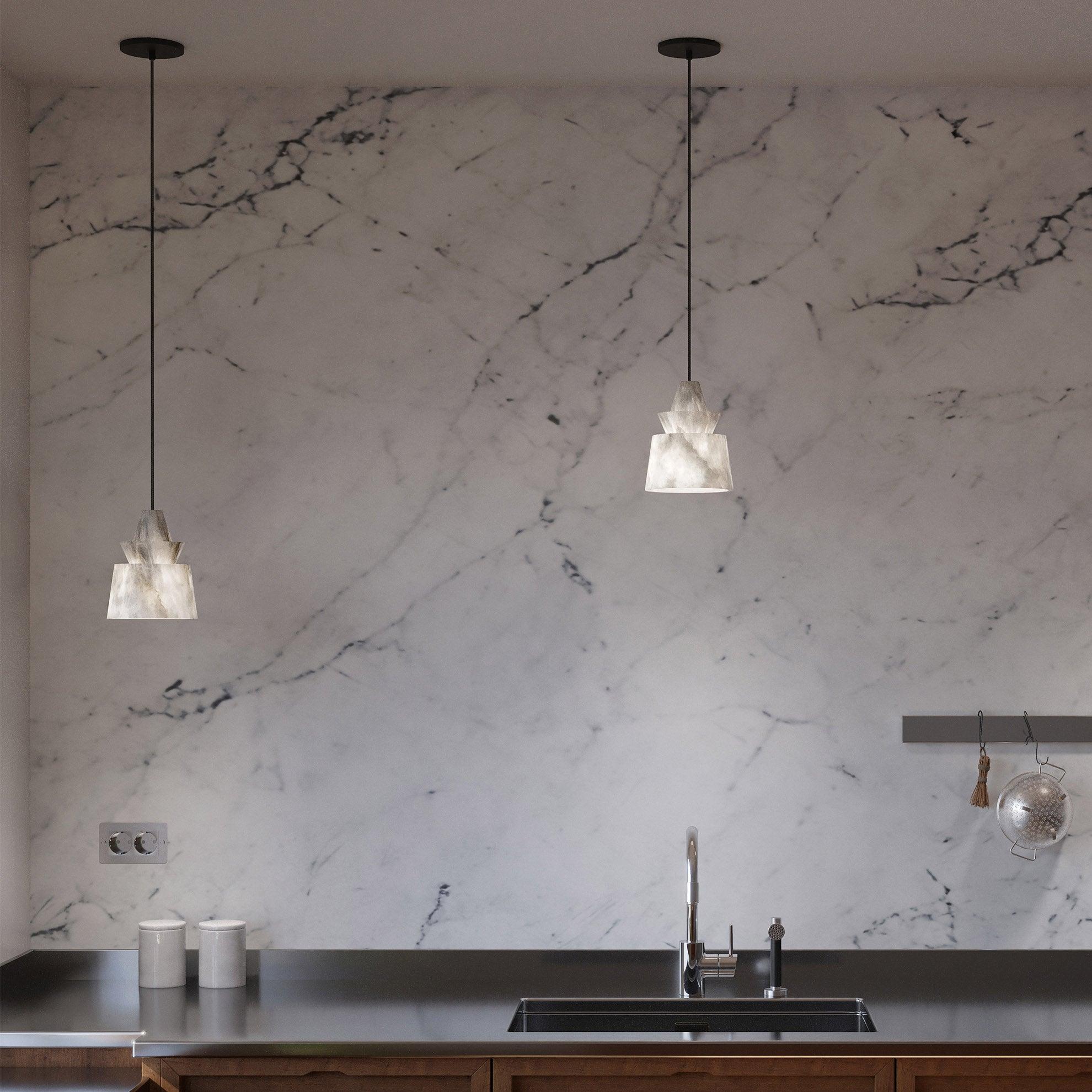 Curineth Suspension Minimaliste en Albâtre