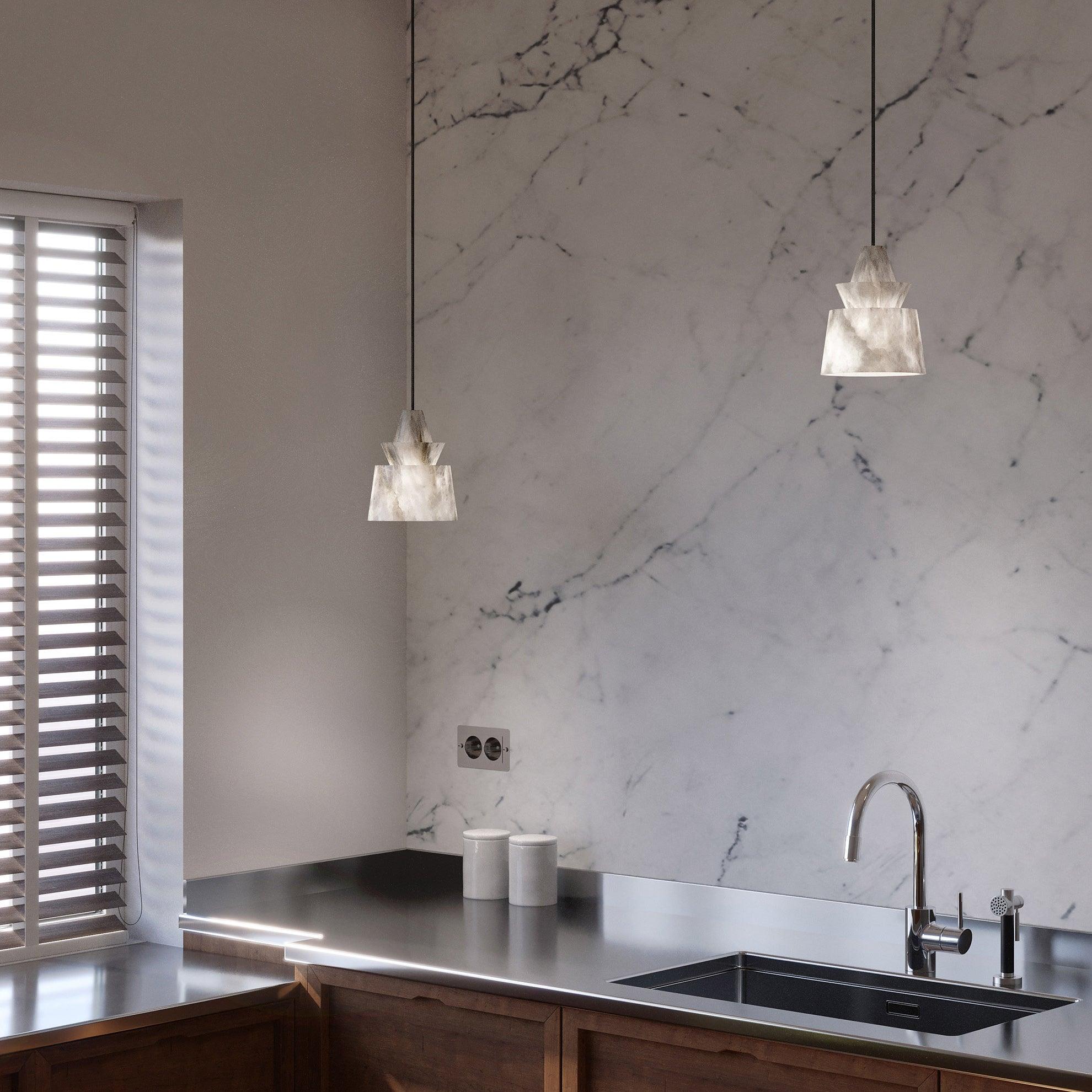 Curineth Suspension Minimaliste en Albâtre