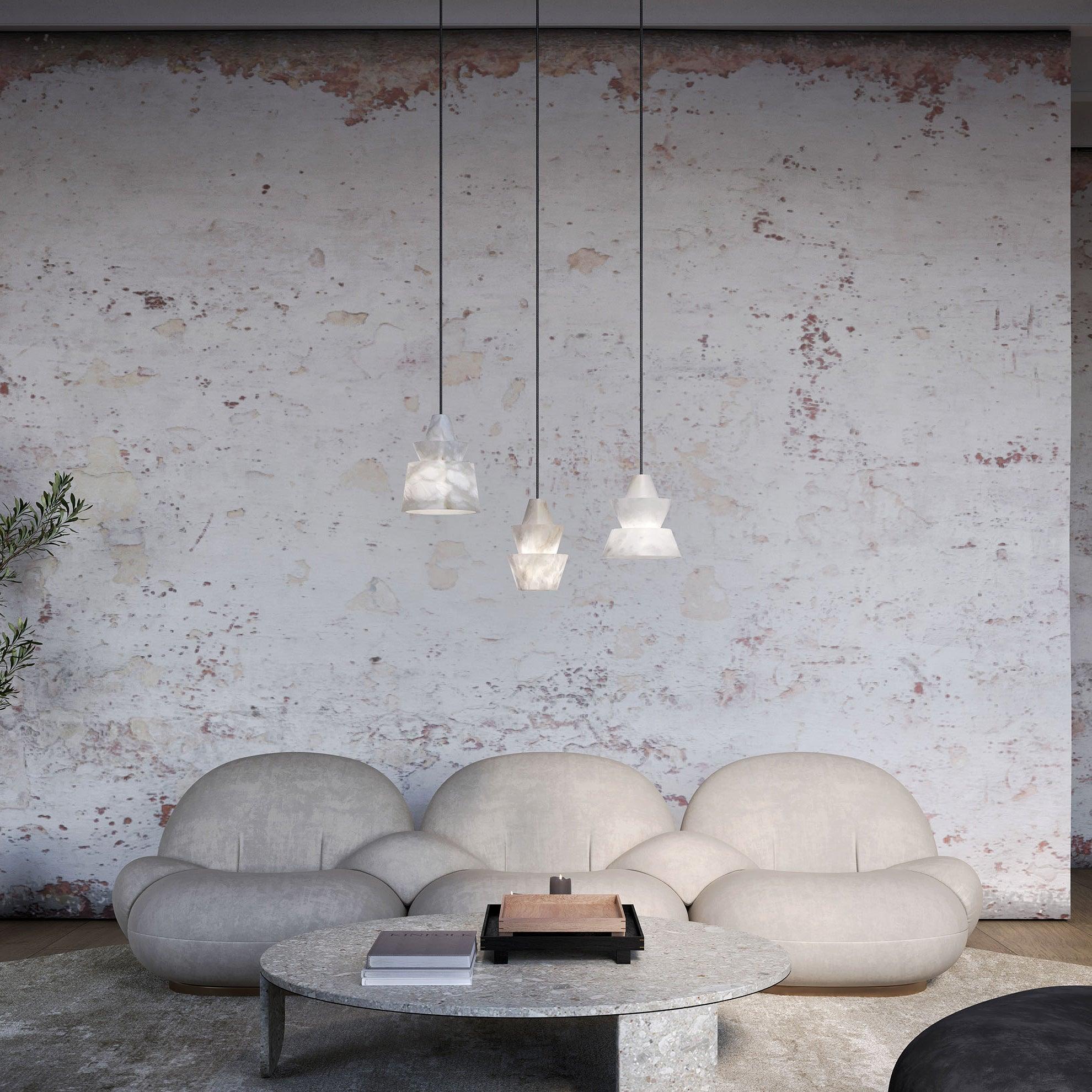 Curineth Suspension Minimaliste en Albâtre