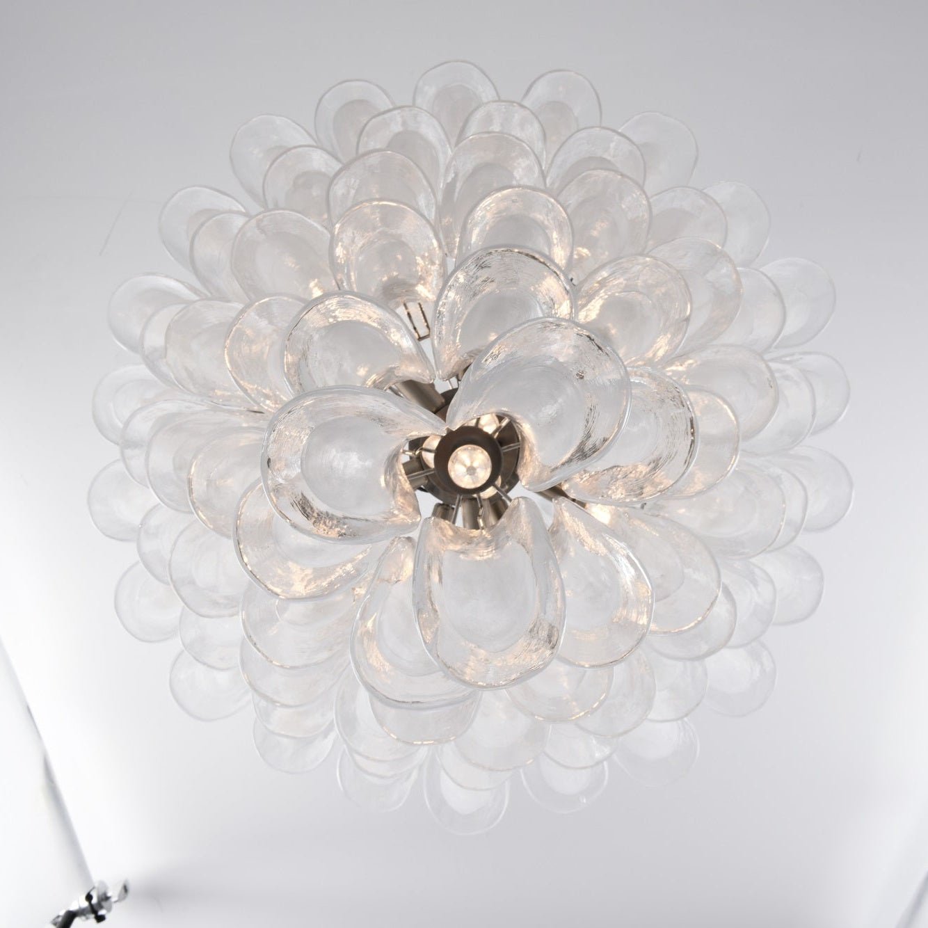 Aurora Lustre Blanc Nuage Verre Pétales