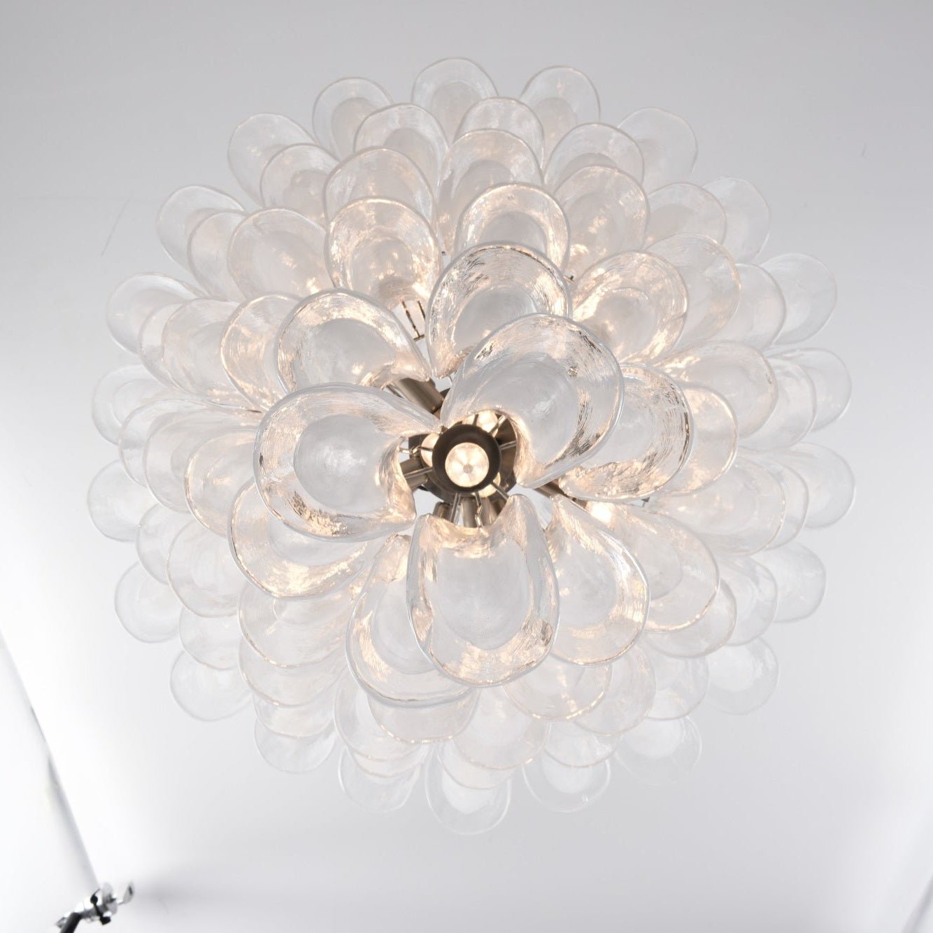 Aurora Lustre Blanc Nuage Verre Pétales