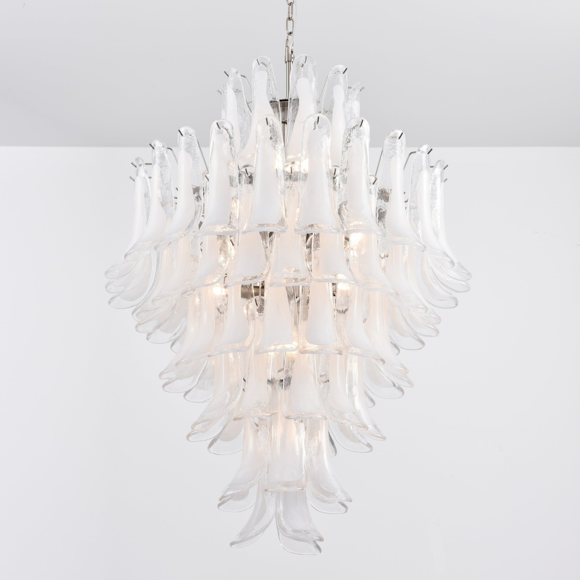 Aurora Lustre Blanc Nuage Verre Pétales