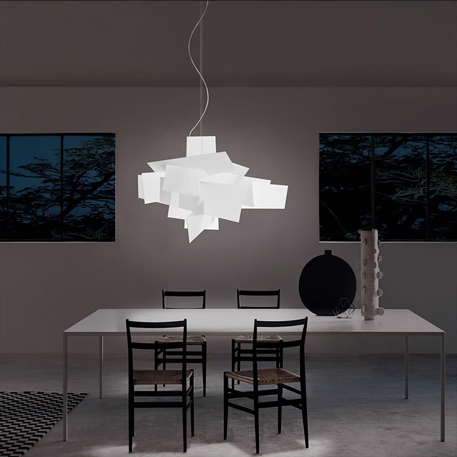 Origami Suspension blanche moderne